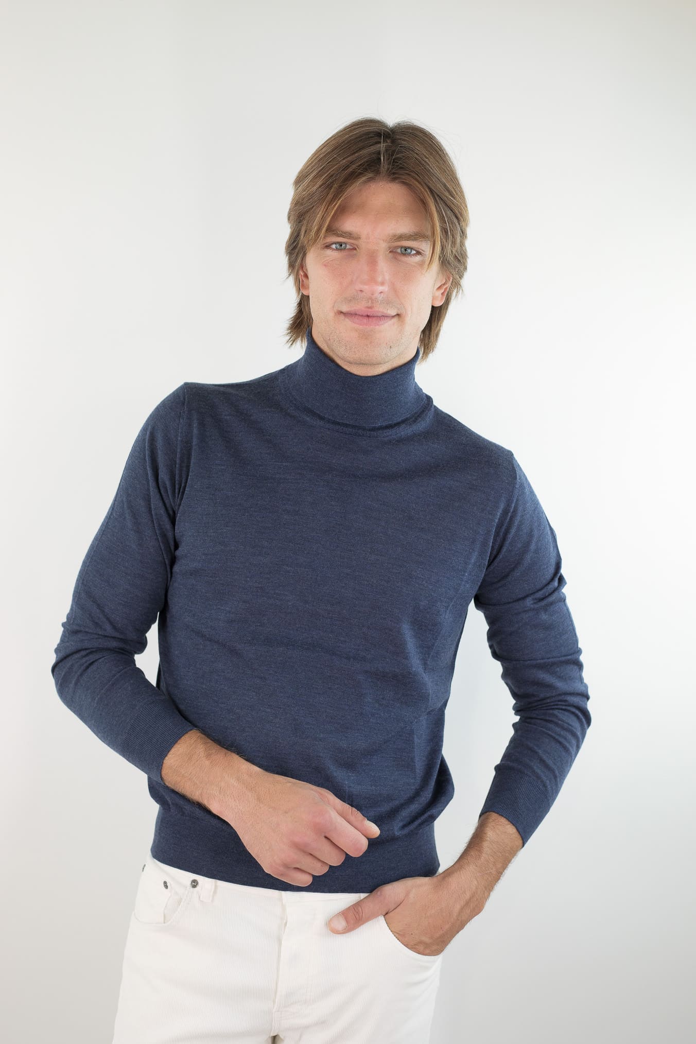 GUARINO Dolcevita Lana Super 140's col. Jeans