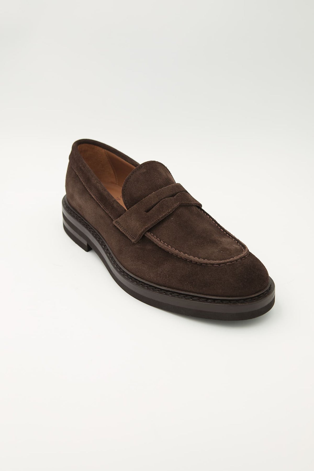 GUARINO Mocassini con Fascetta Suede Testa di Moro