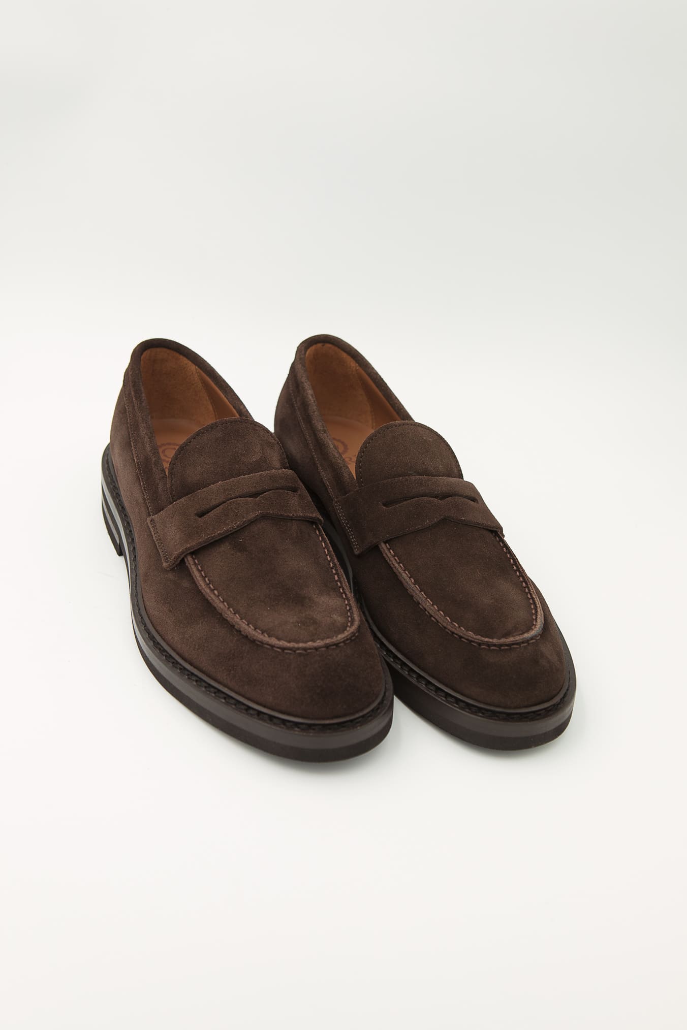 GUARINO Mocassini con Fascetta Suede Testa di Moro