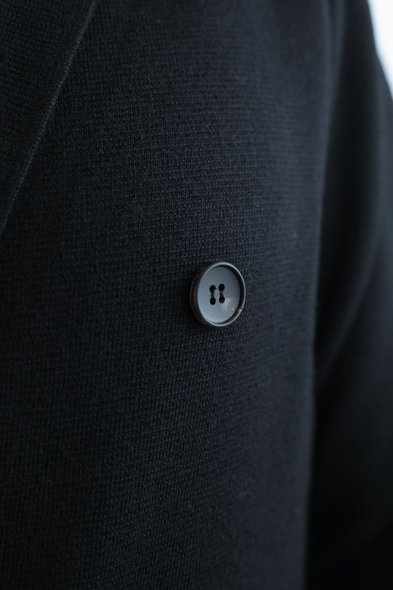 GUARINO Giacca Maglia Doppiopetto Lana Nera