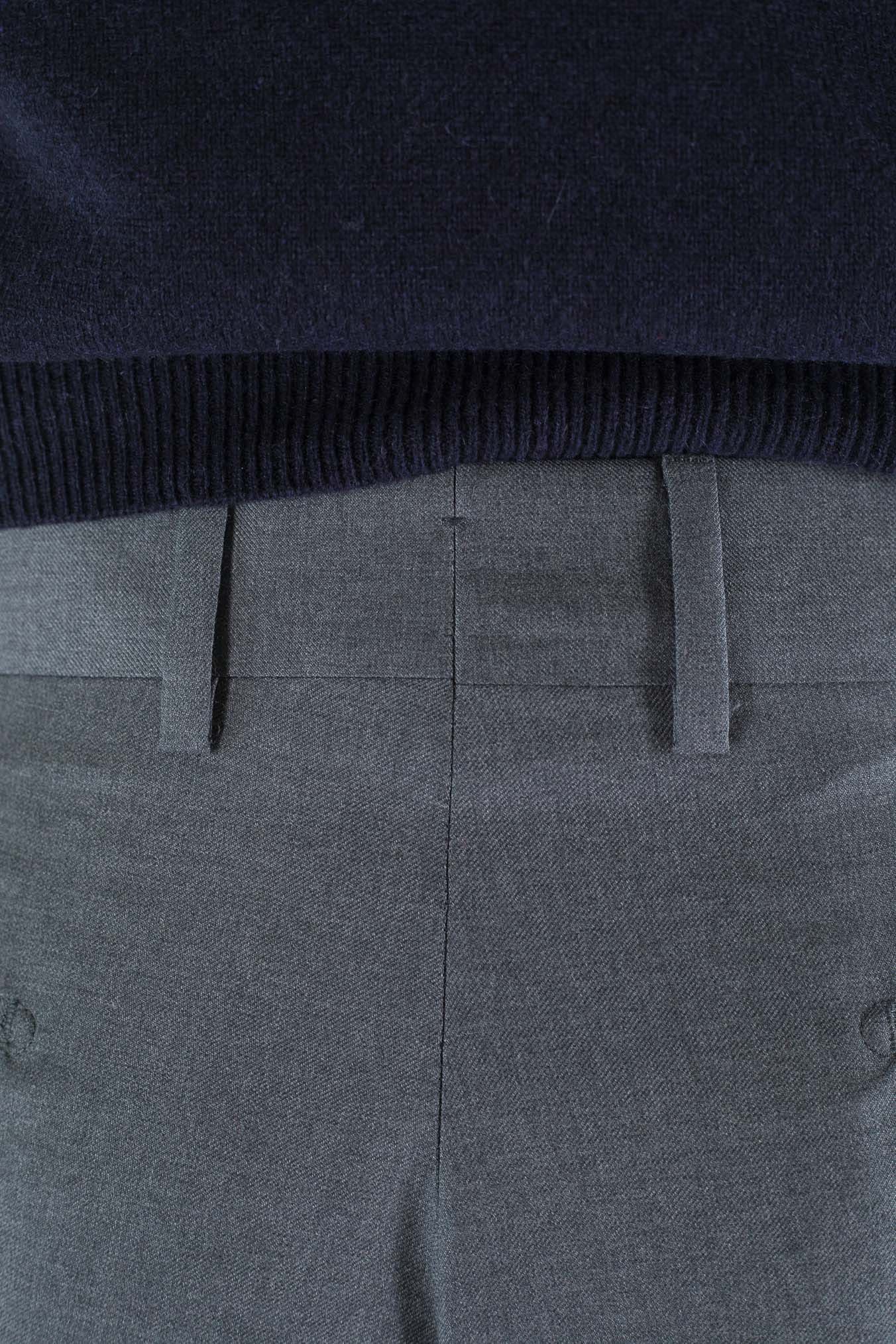 GUARINO Pantaloni Flanella Lana Grigio Medio