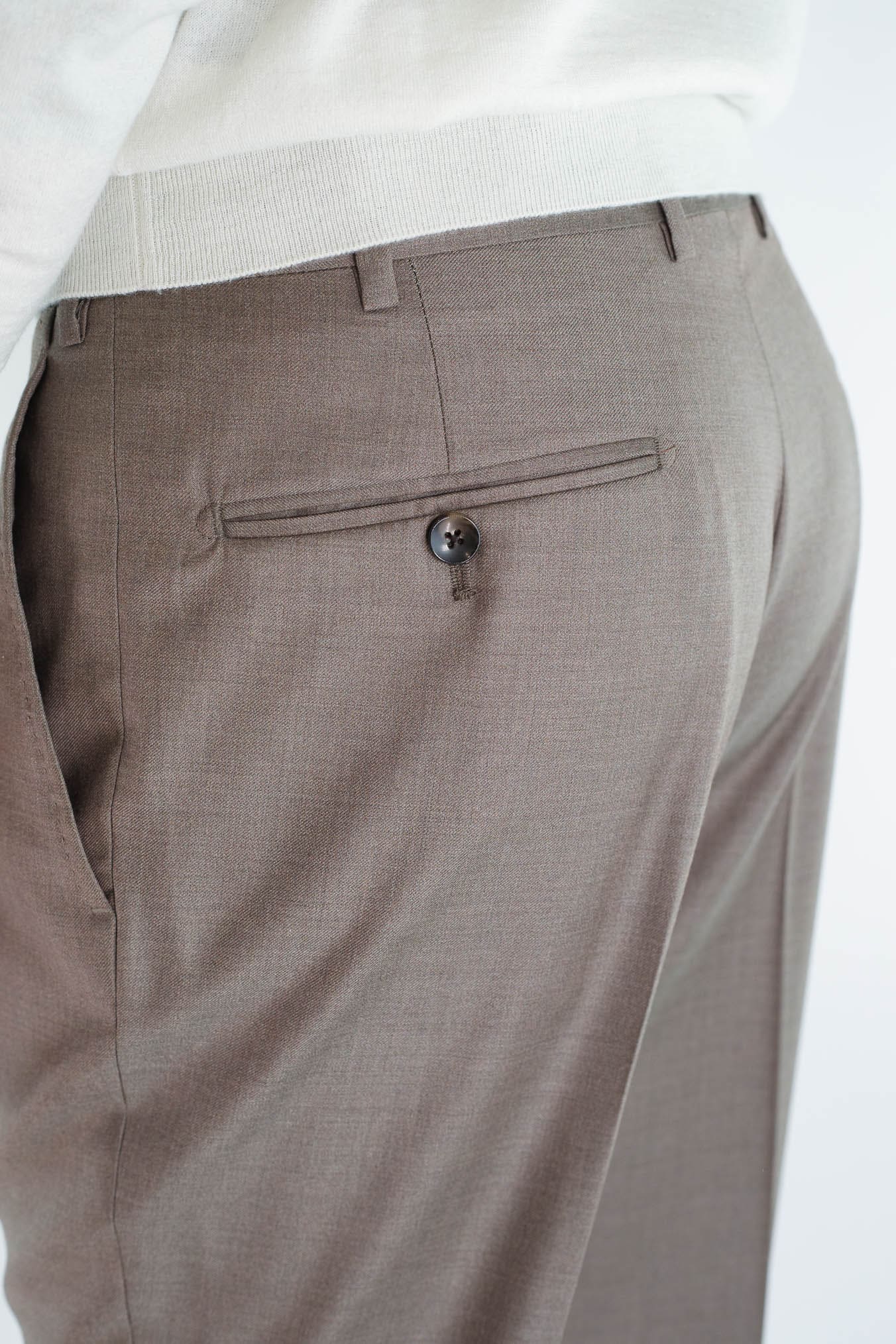 GUARINO Pantaloni Flanella Lana Tortora