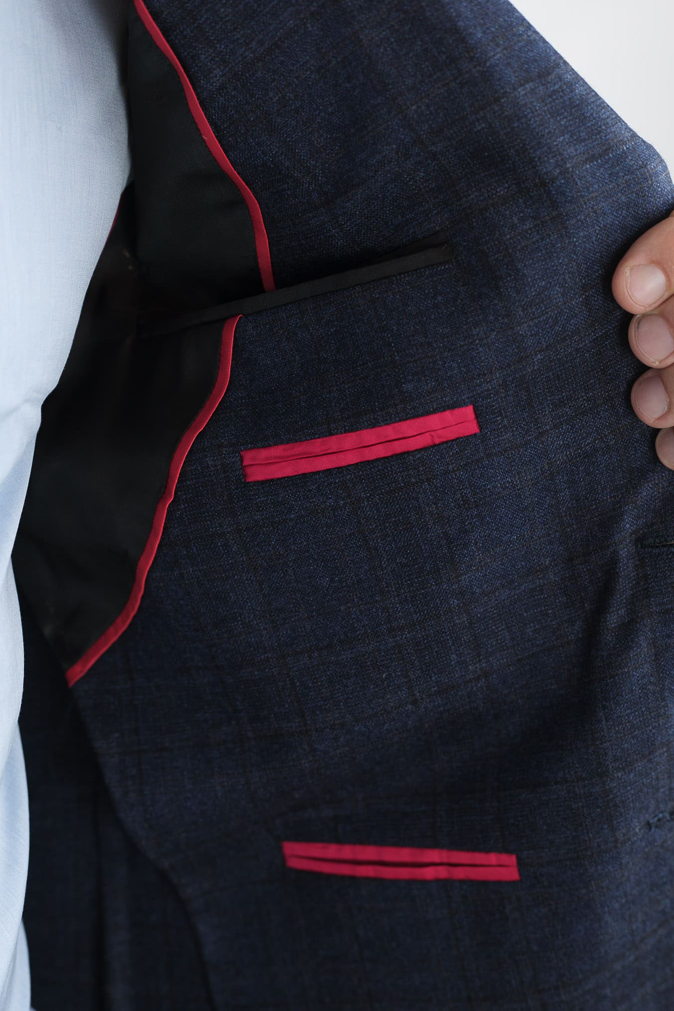 ISAIA Giacca Principe di Galles Blu/Marrone