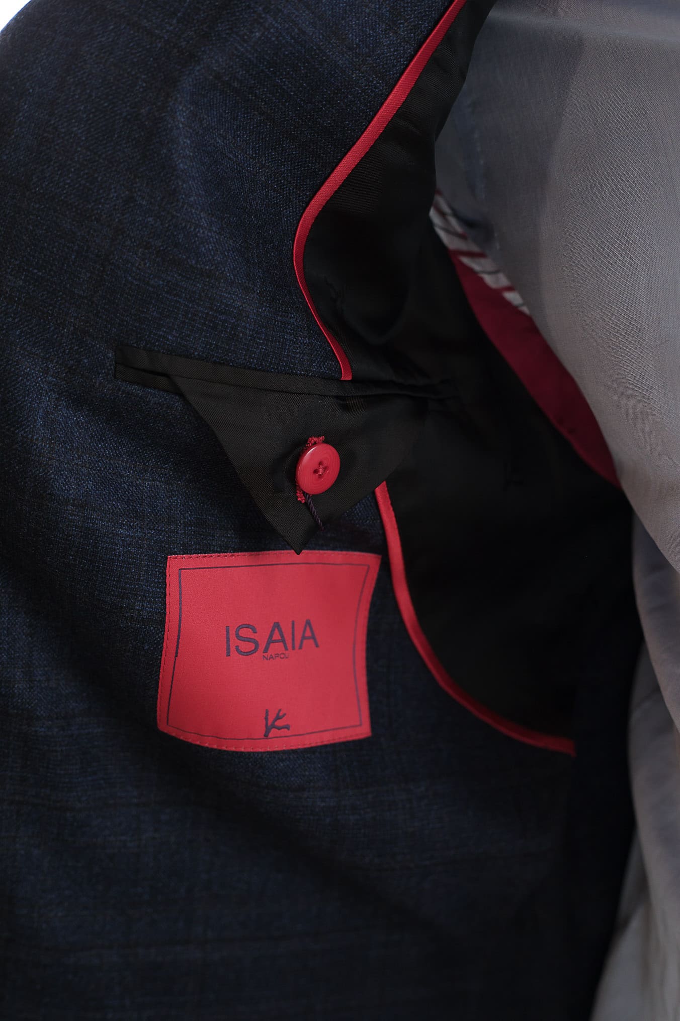 ISAIA Giacca Principe di Galles Blu/Marrone