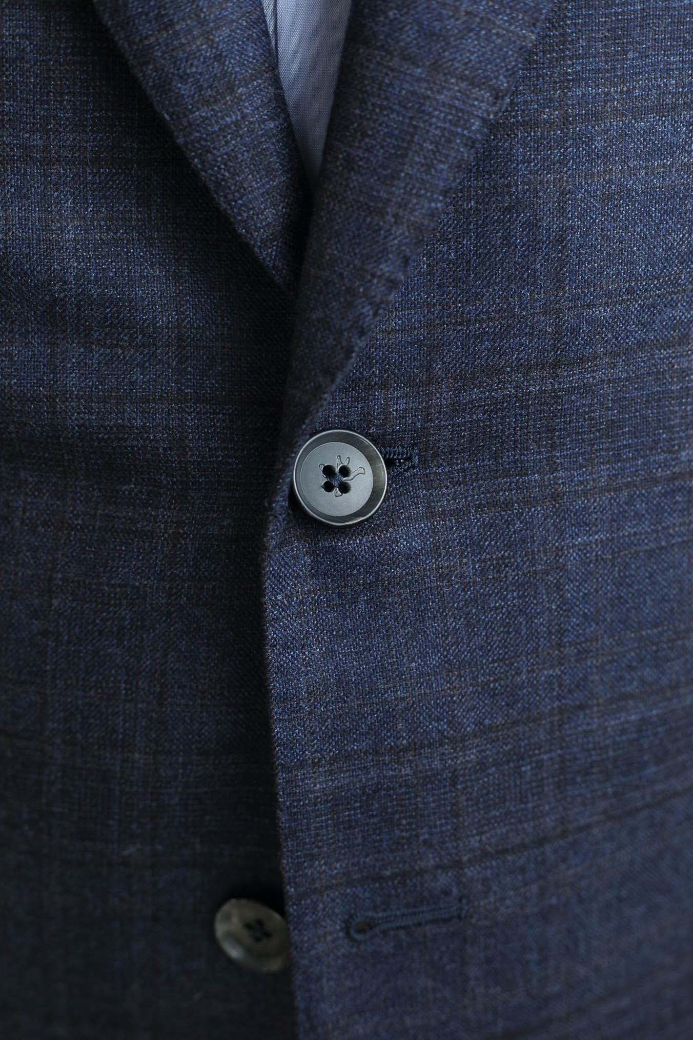 ISAIA Giacca Principe di Galles Blu/Marrone