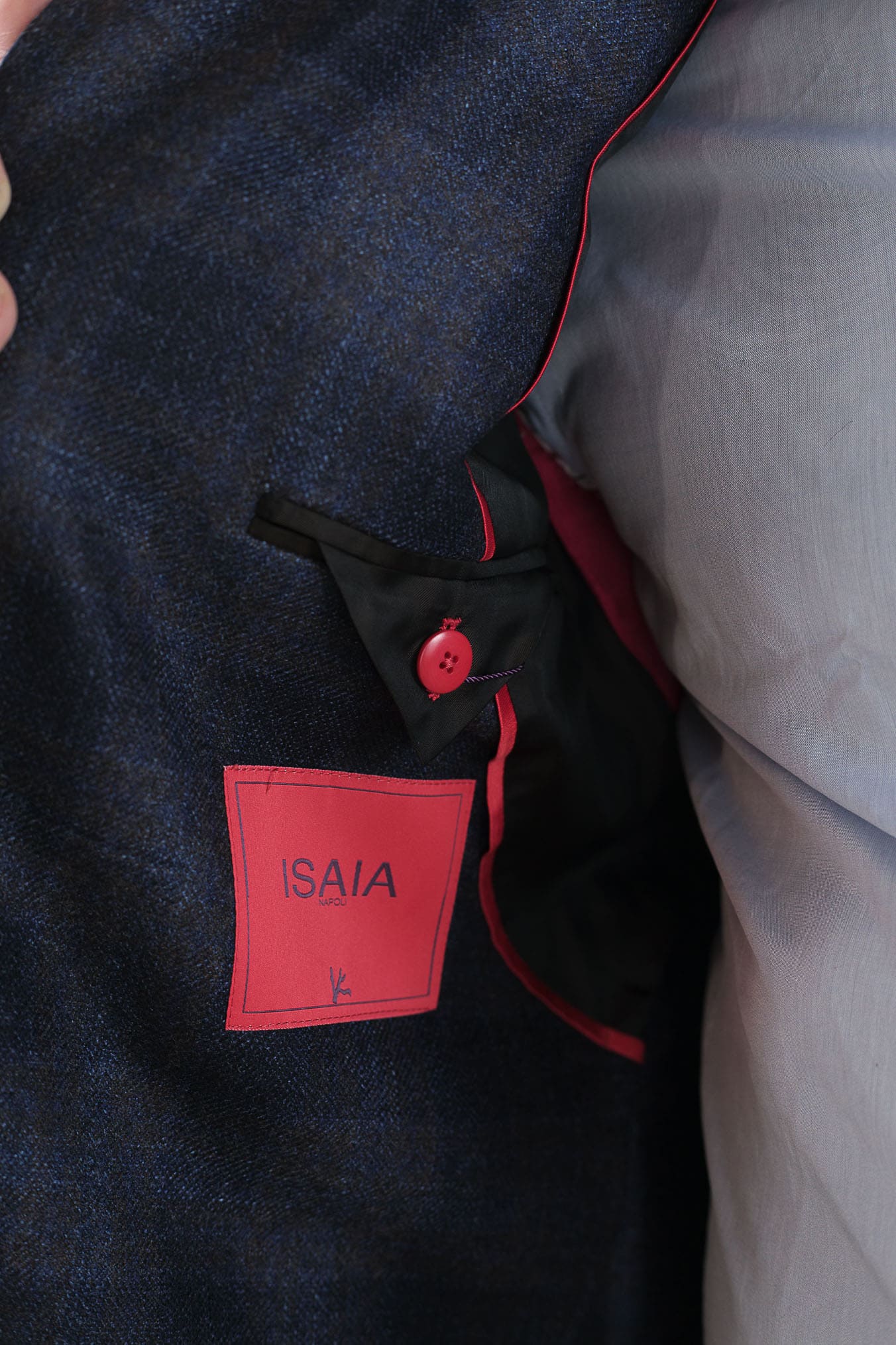 ISAIA Giacca Check Blu/Marrone