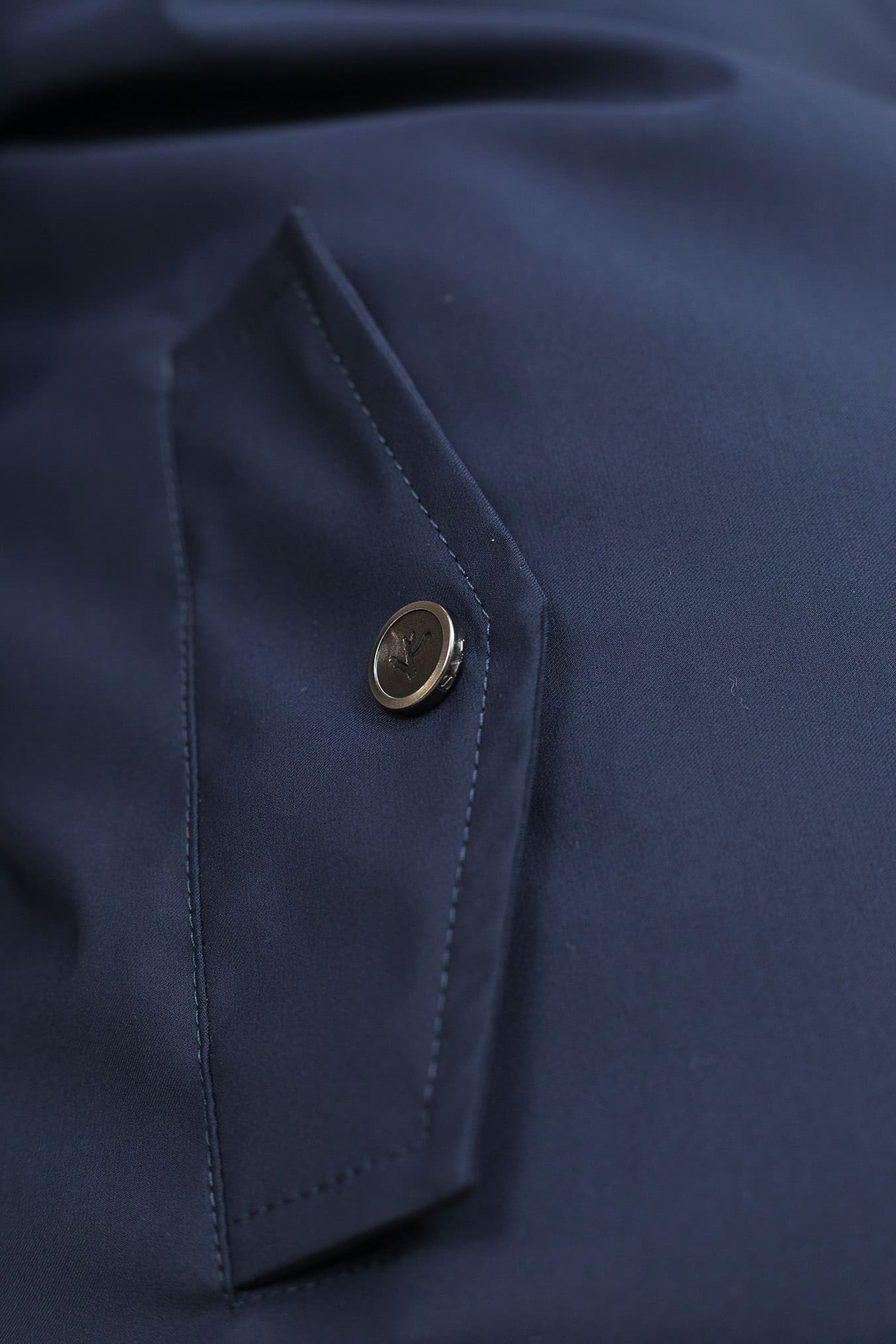 ISAIA Giubbino Reversibile Cappuccio Blu/Grigio