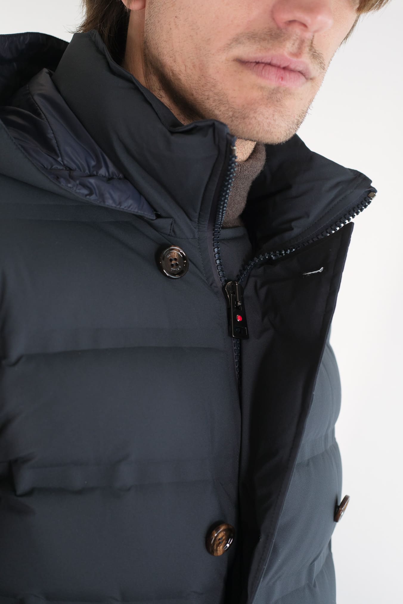 KIRED Piumino 3/4 "Hoodo" Blu Scuro