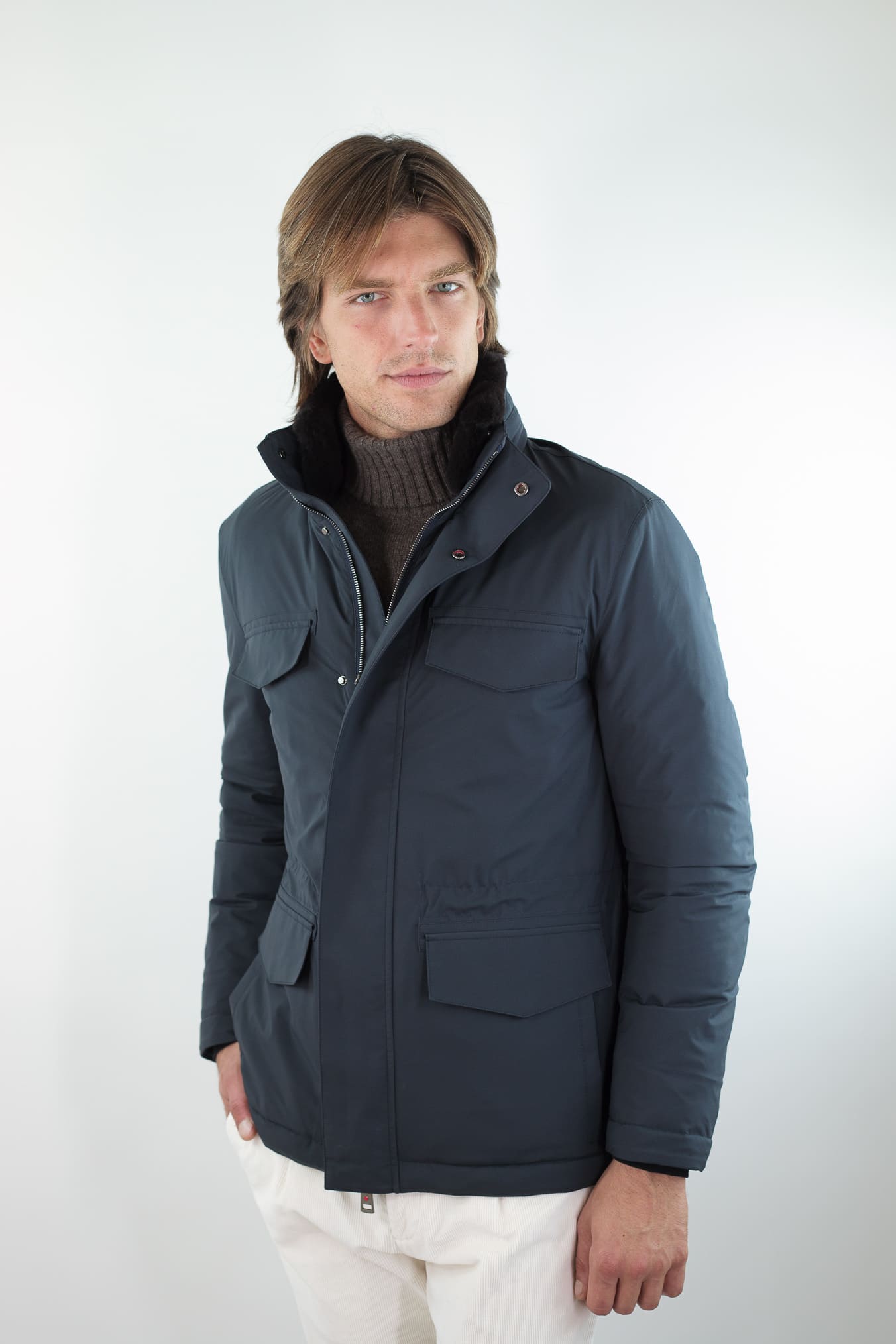 KIRED Field Jacket Blu Water Repellent