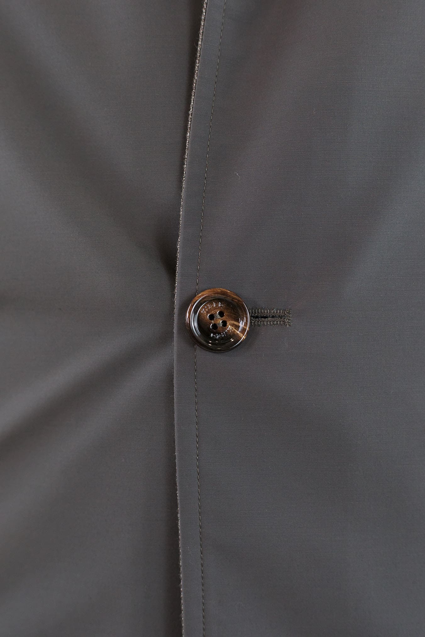 KIRED Cappotto Reversibile Lana e Nylon Spigato/Marrone