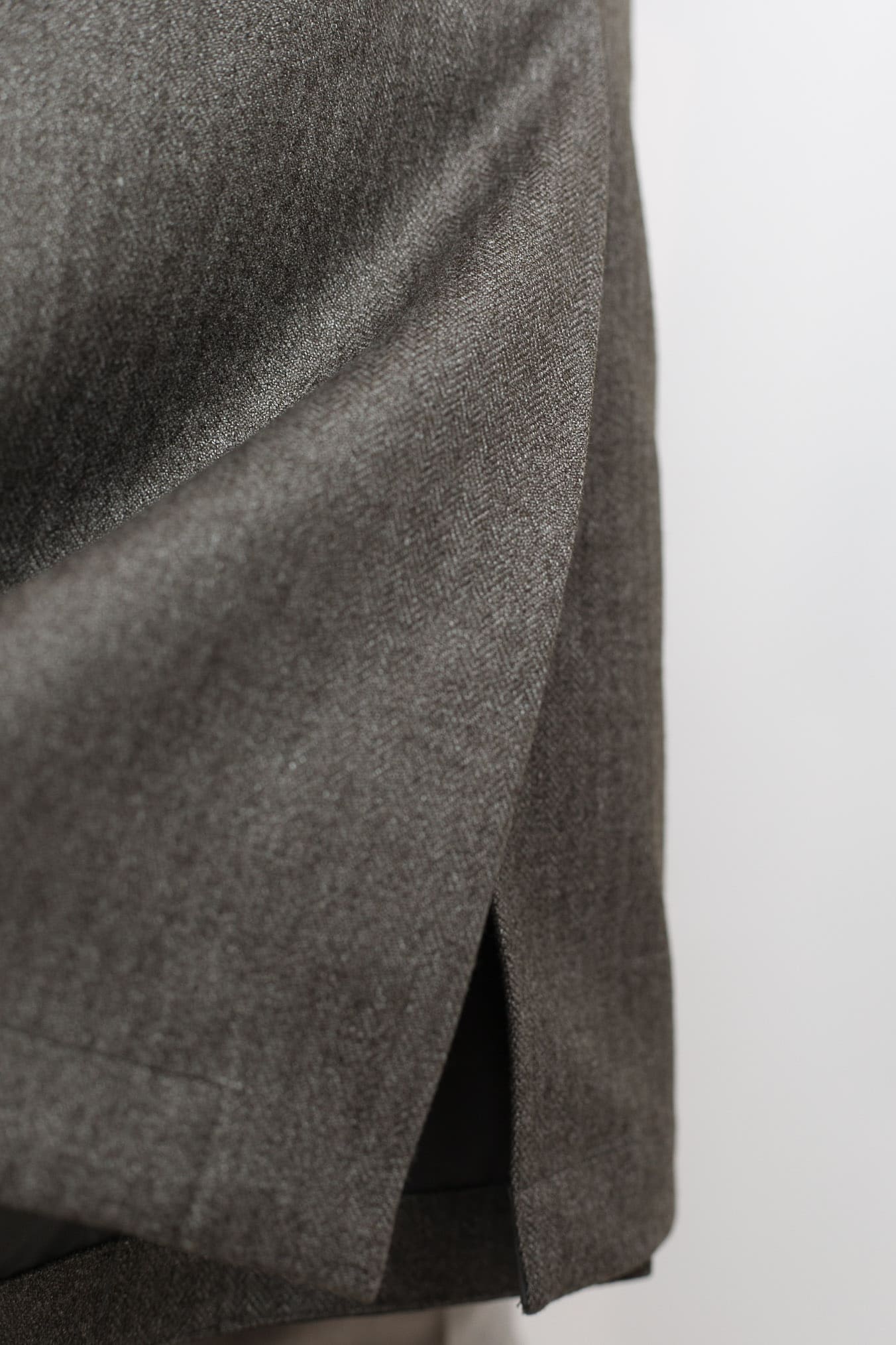 KIRED Cappotto Reversibile Lana e Nylon Spigato/Marrone