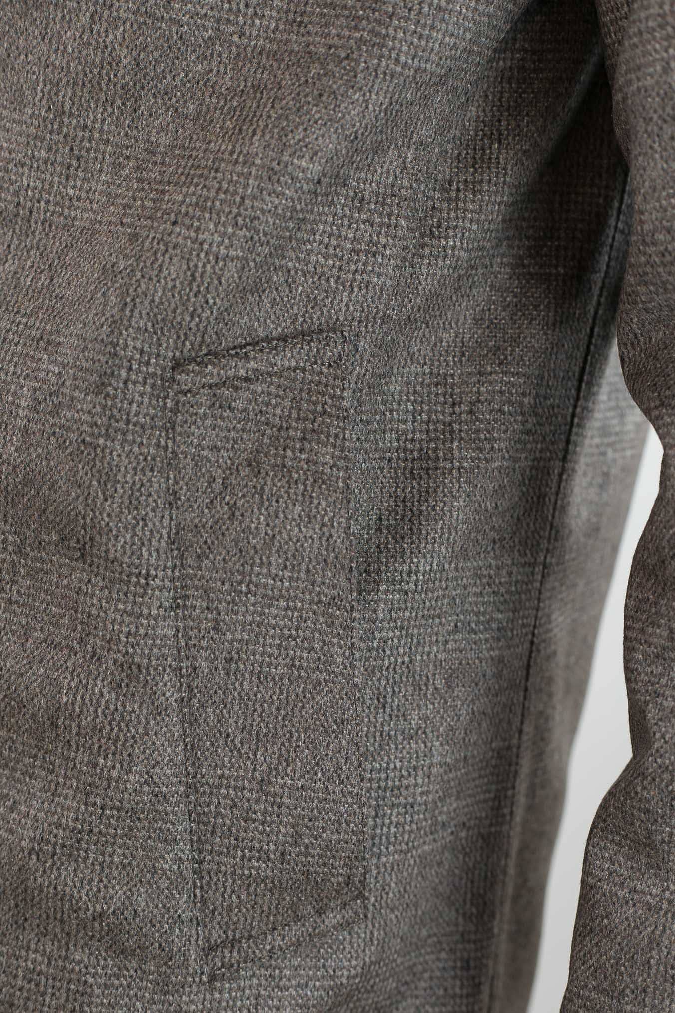 KIRED Cappotto Reversibile Lana Nylon Galles/Beige