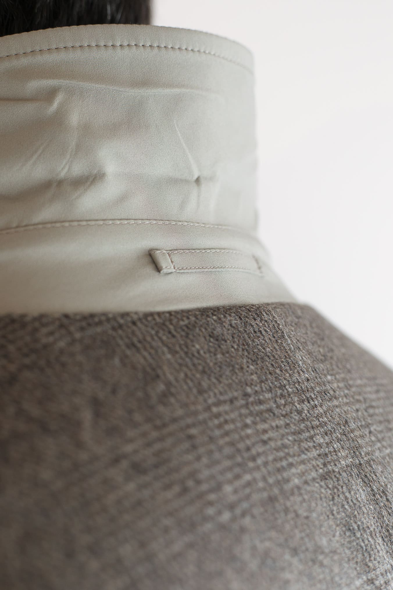 KIRED Cappotto Reversibile Lana Nylon Galles/Beige