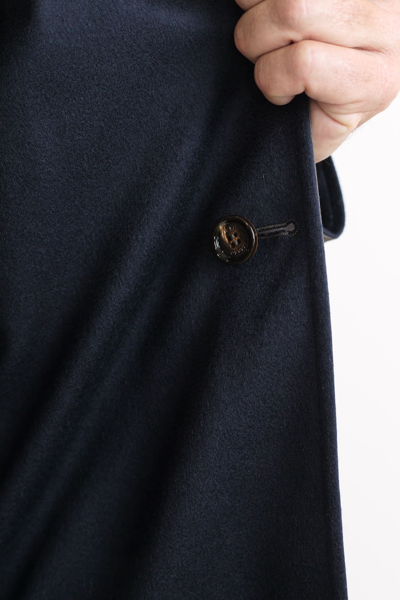 KIRED Cappotto Reversibile Cashmere Nylon Blu/Tortora