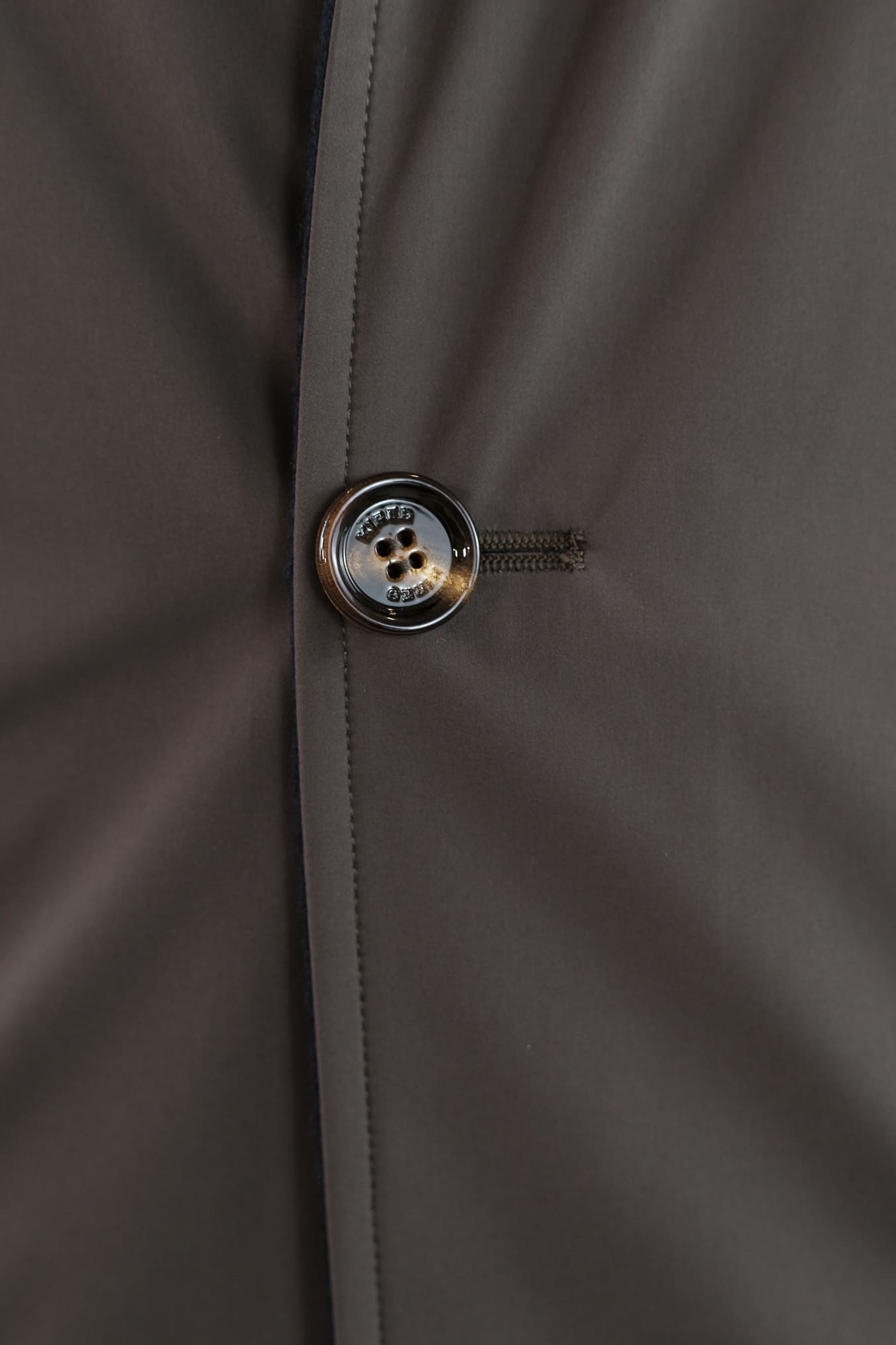 KIRED Cappotto Reversibile Cashmere Nylon Blu/Tortora