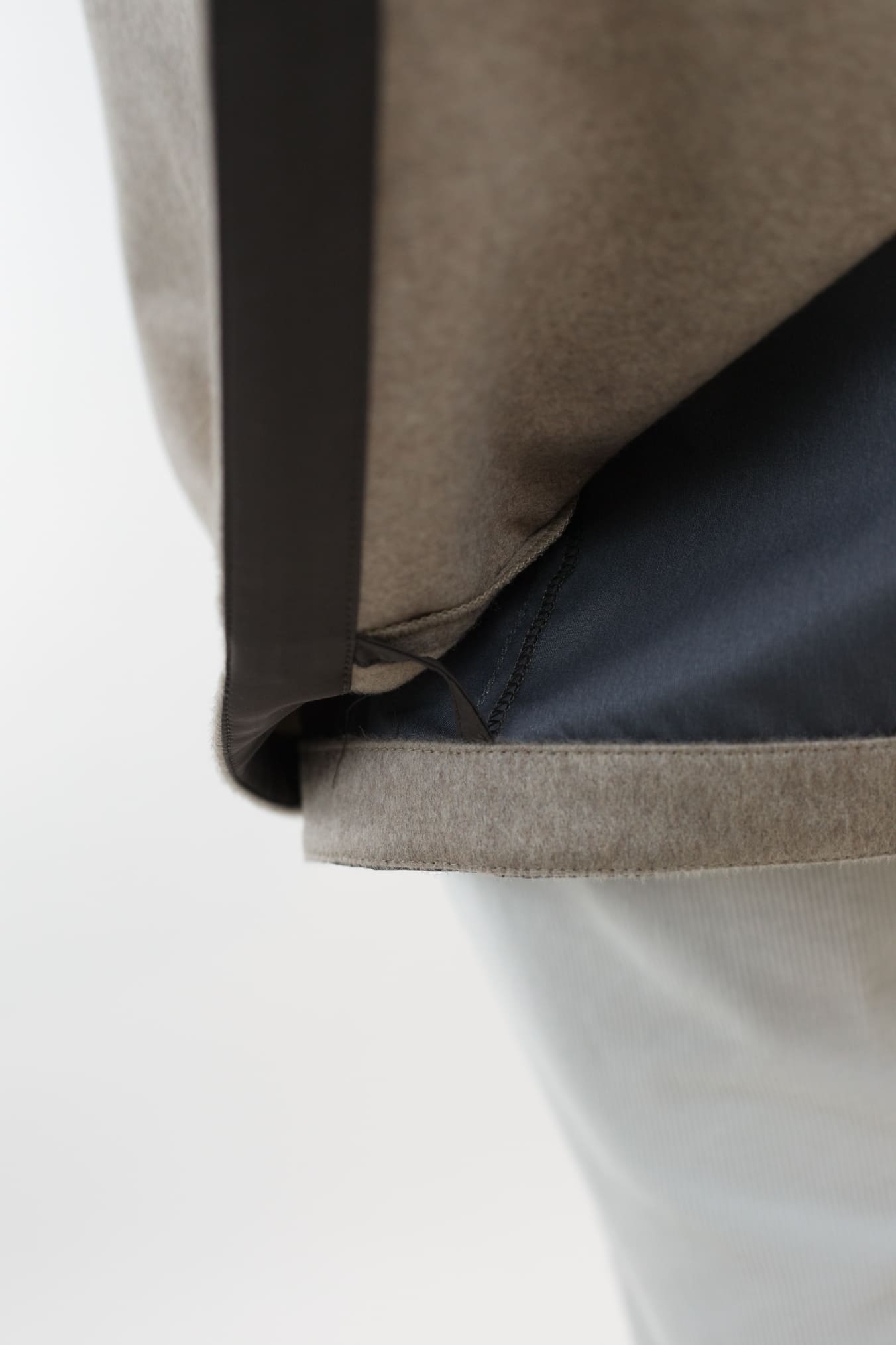 KIRED Cappotto Reversibile Cashmere Nylon Beige/Testa di Moro