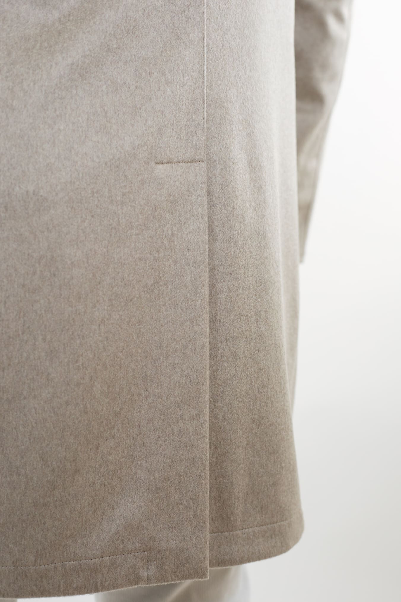 KIRED Cappotto Reversibile Cashmere Nylon Beige/Testa di Moro