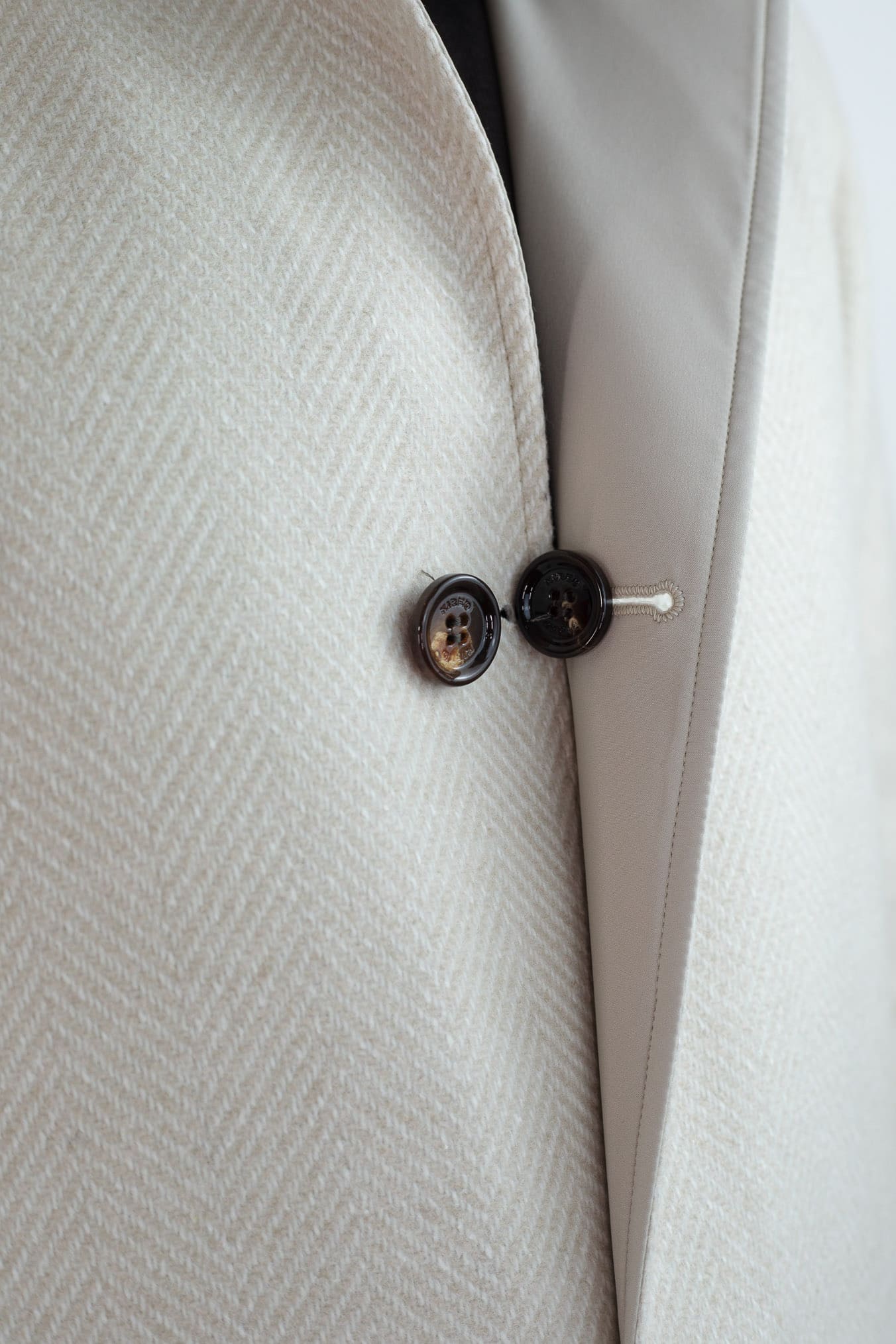 KIRED Cappotto Reversibile Spigato Impermeabile Beige Chiaro