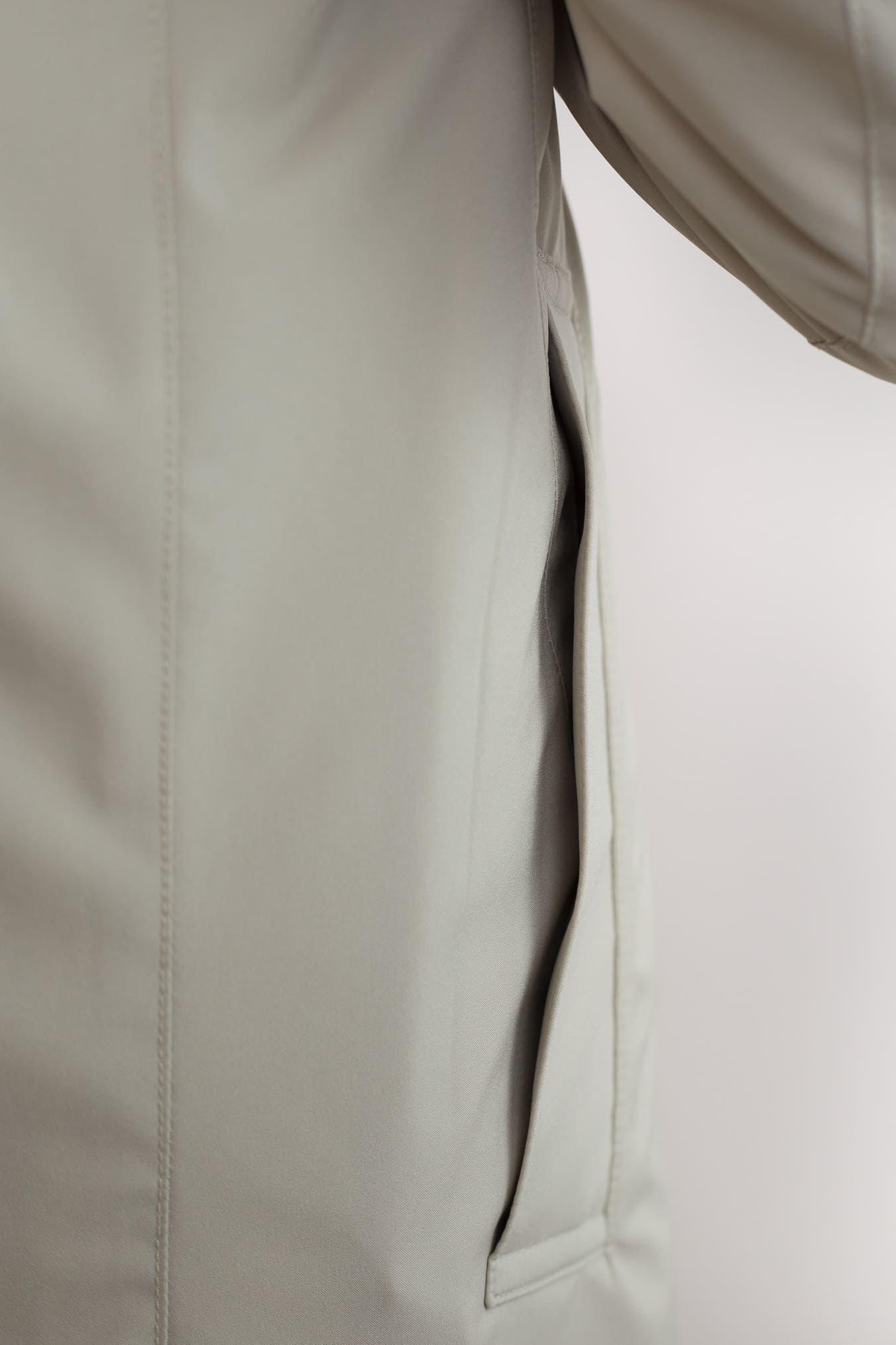 KIRED Cappotto Reversibile Spigato Impermeabile Beige Chiaro