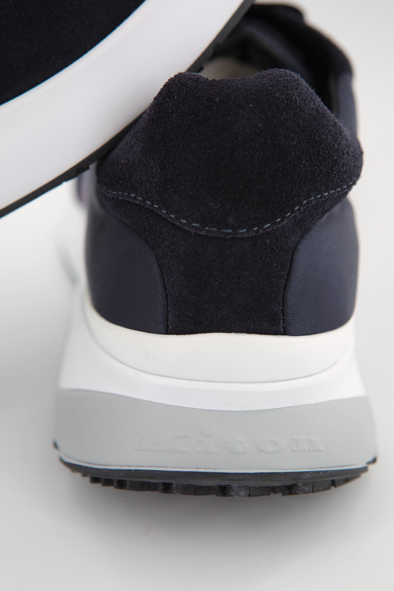 KITON Sneakers Bimaterica Nylon Suede Blu