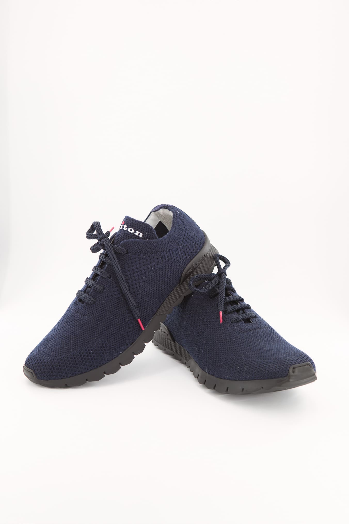 KITON Sneakers "Fit" in Maglia Cashmere Blu