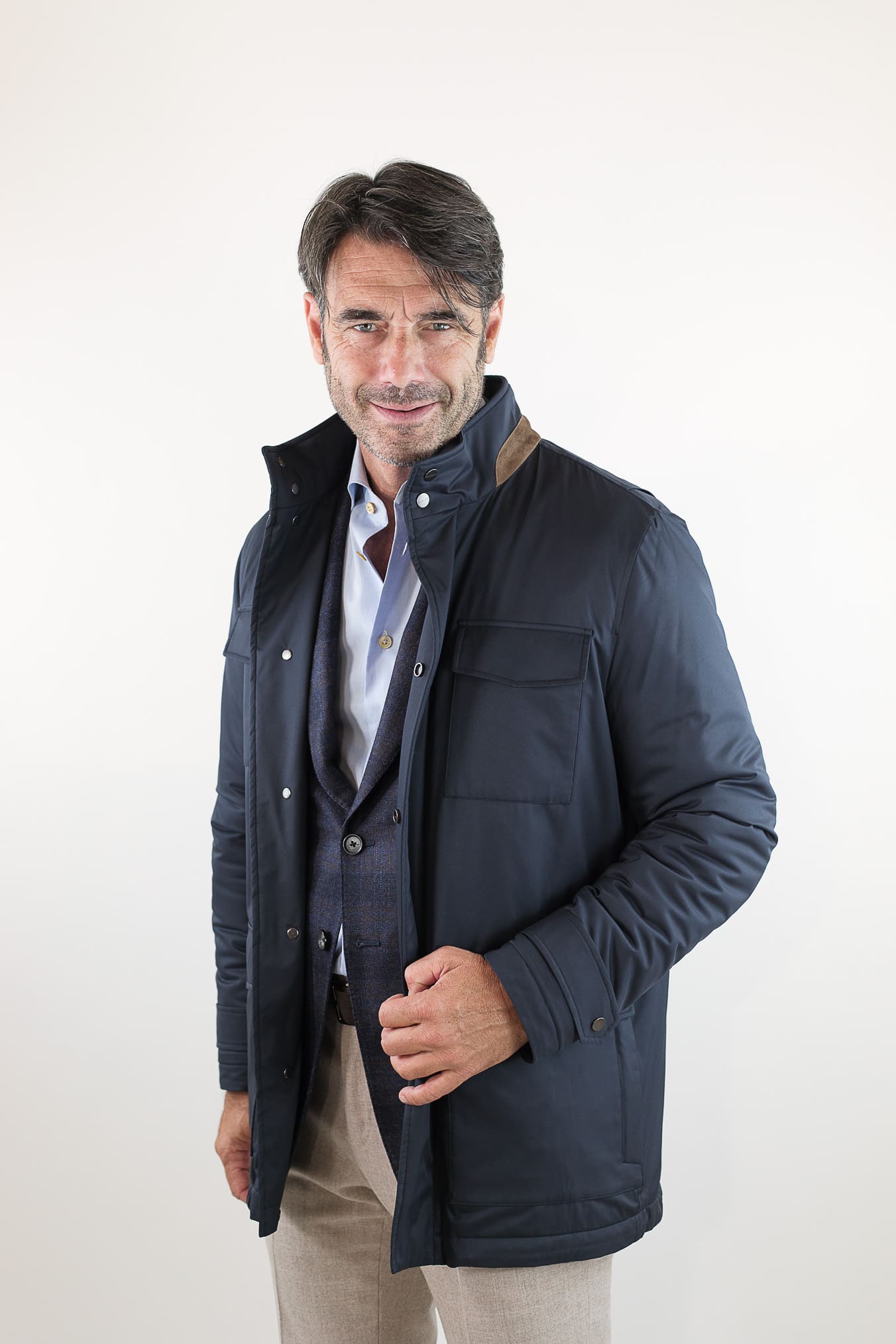 KITON Field Jacket Blu Superlight
