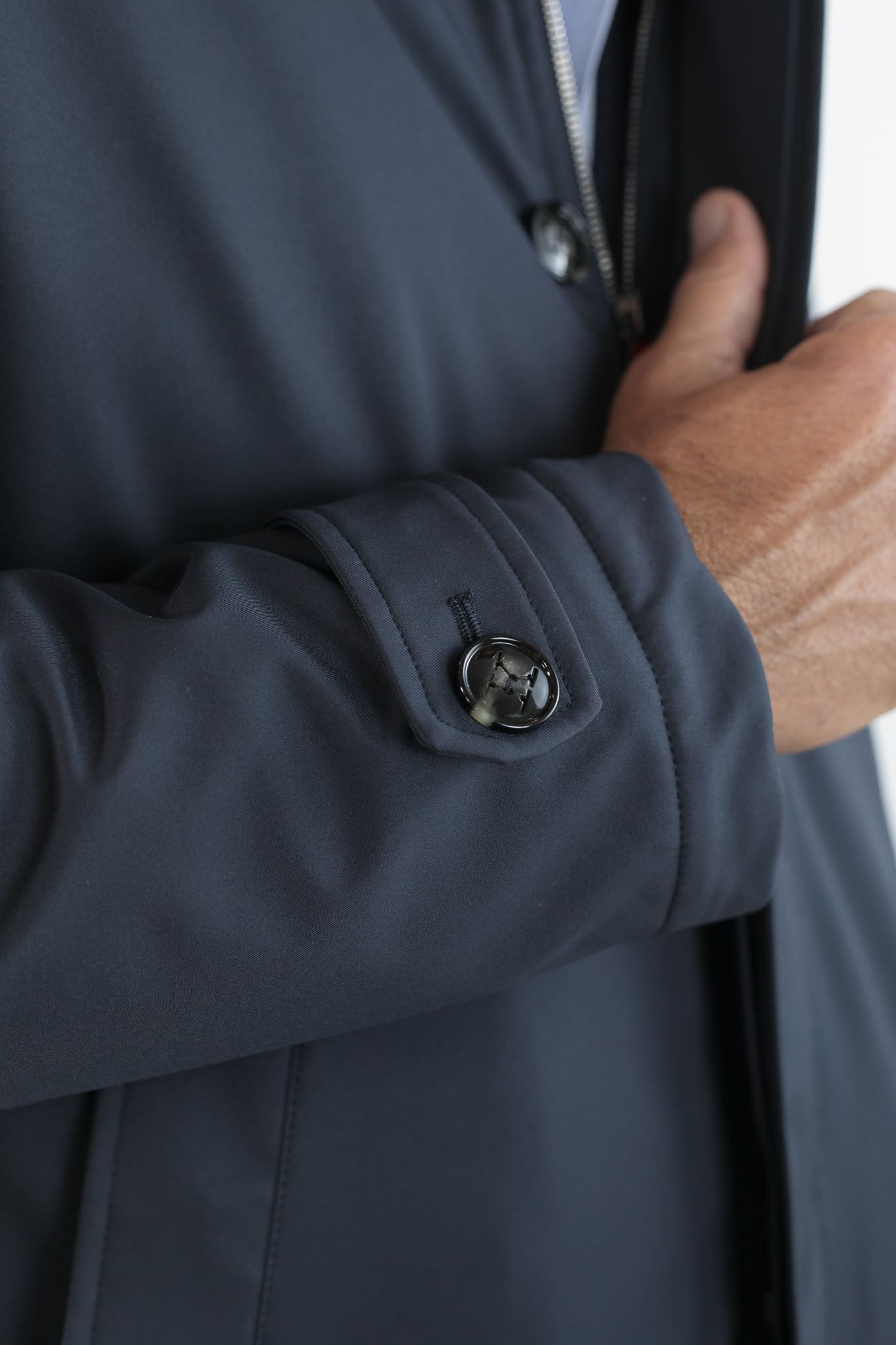 KITON Soprabito Impermeabile Blu