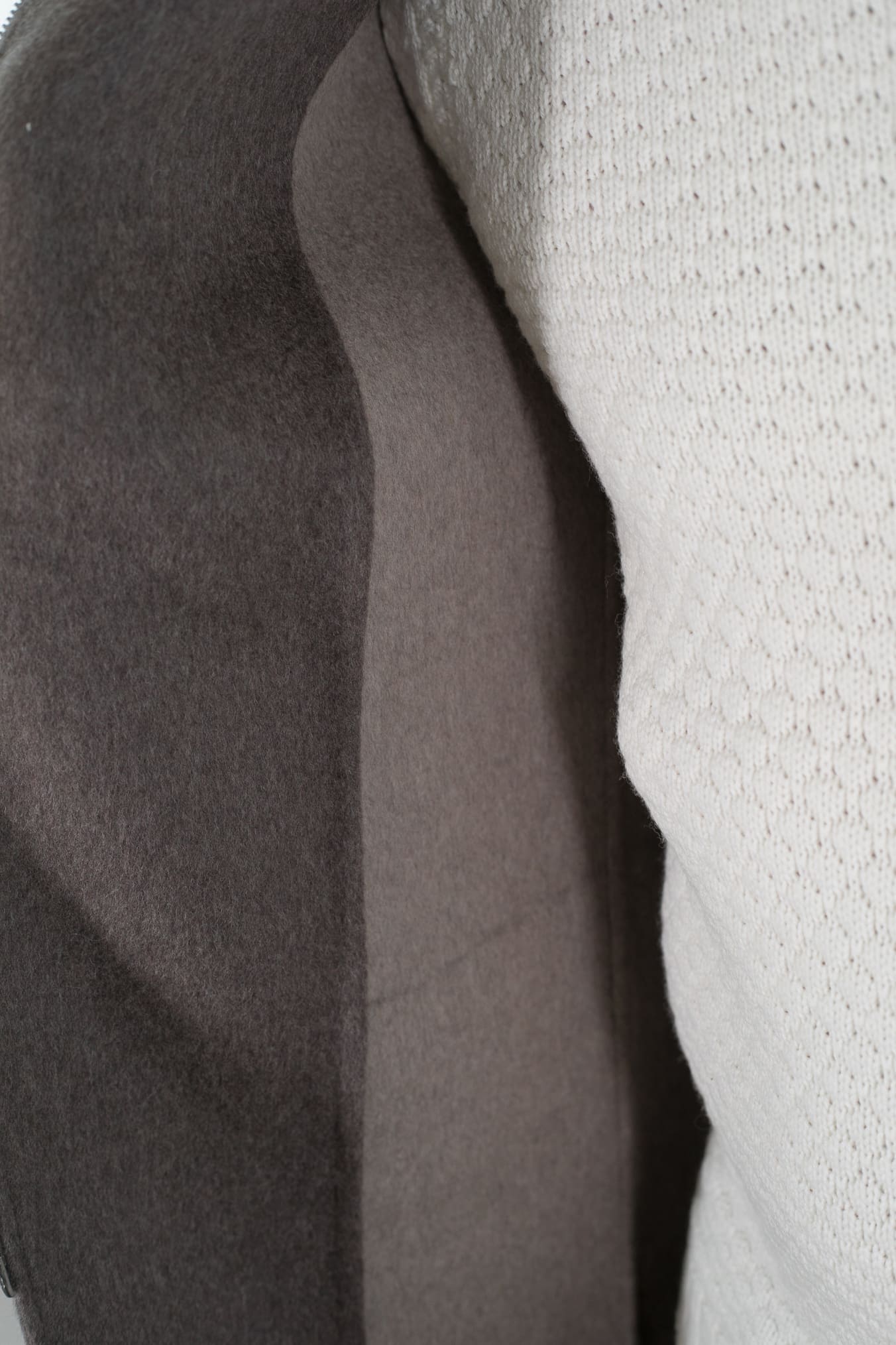 LUCIANO BARBERA Giacca Sportiva Outerwear Lana Cashmere Double Tortora