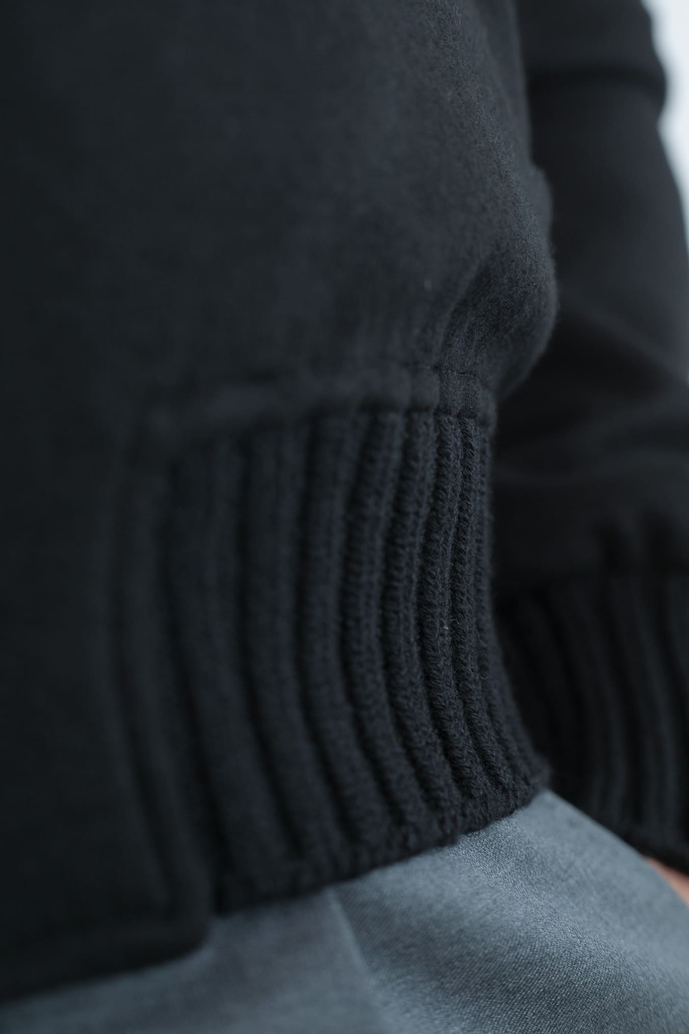 MANDELLI Giubbino Jersey Cashmere Loro Piana Nero