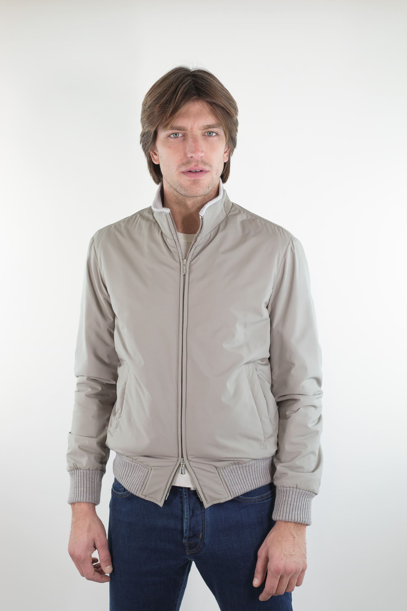 MANDELLI Giubbino Airstop Cashmere Loro Piana Beige