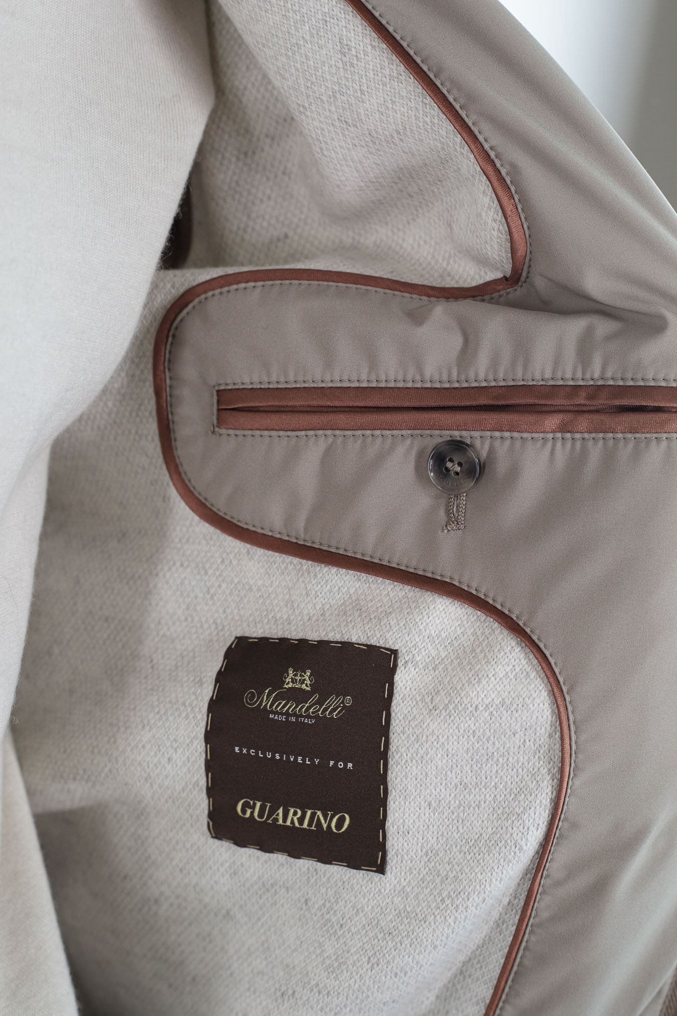 MANDELLI Giubbino Airstop Cashmere Loro Piana Beige