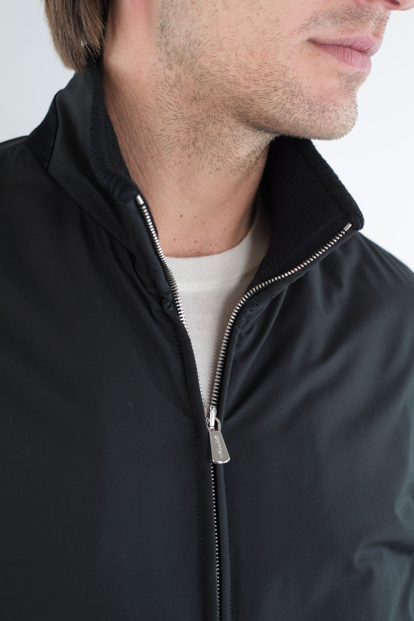 MANDELLI Giubbino Airstop Cashmere Loro Piana Nero