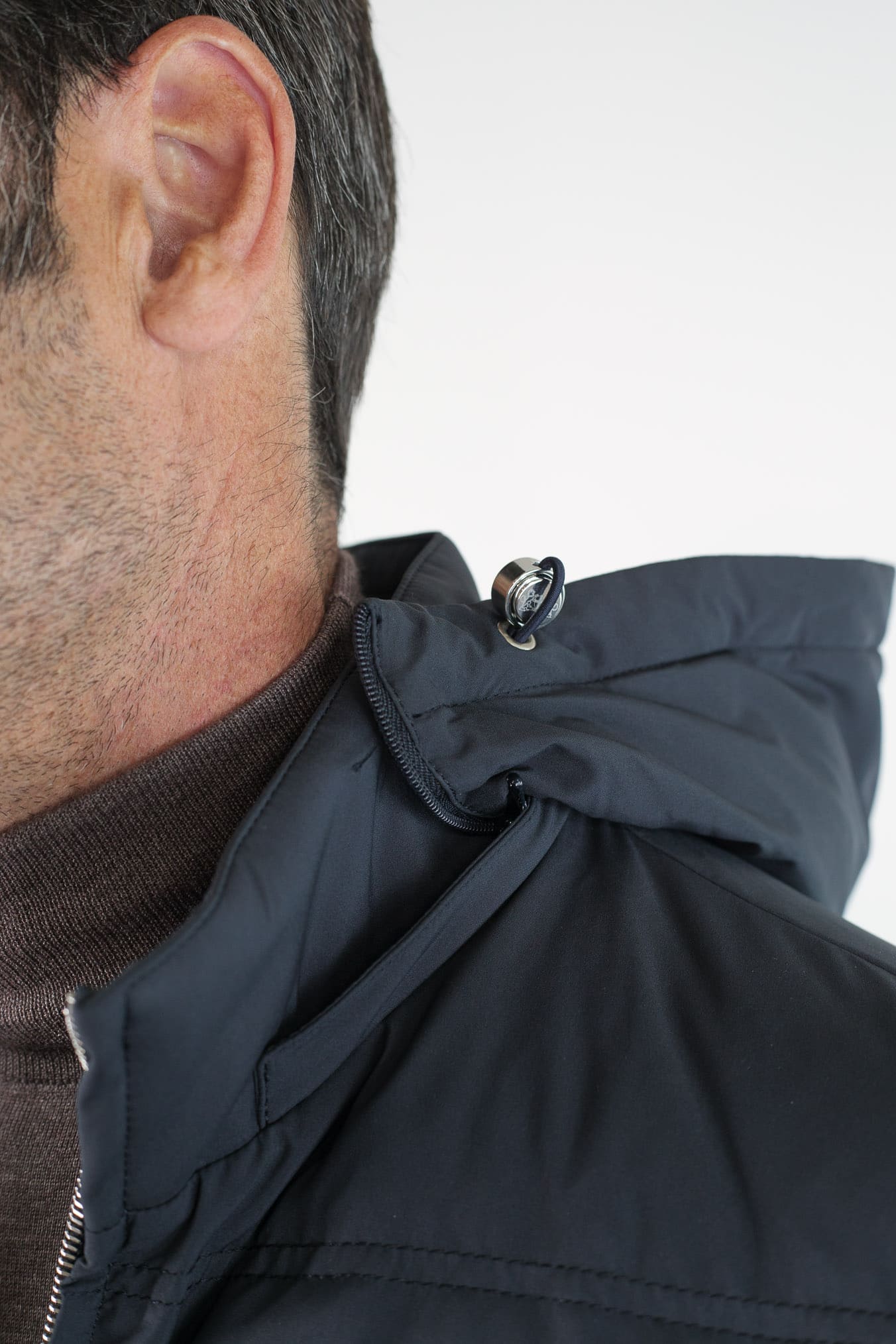 Piumino Corto Superlight Cappuccio Blu