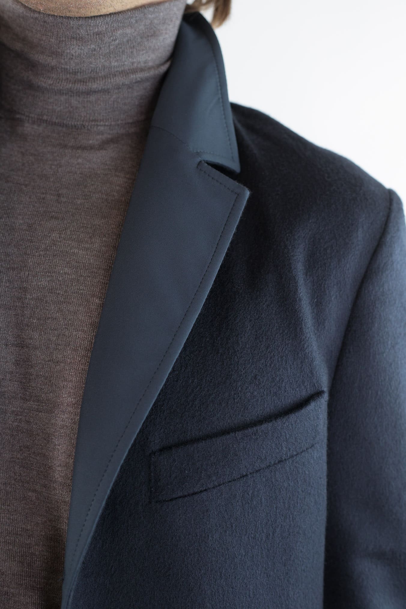 MANTO Blazer Cashmere Reversibile Field Jacket Blu