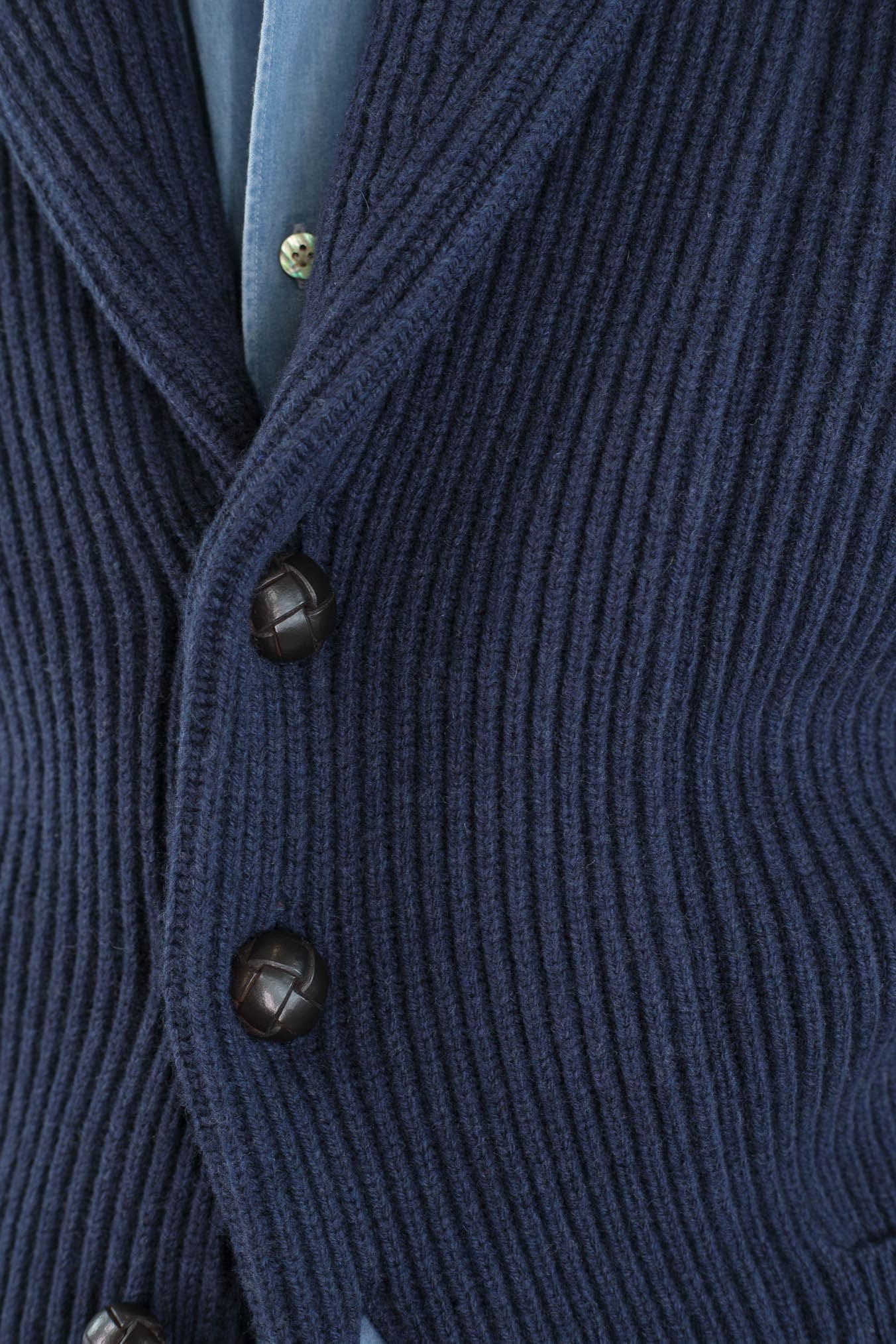 MC GEORGE OF SCOTLAND Cardigan Lana e Cashmere Blu