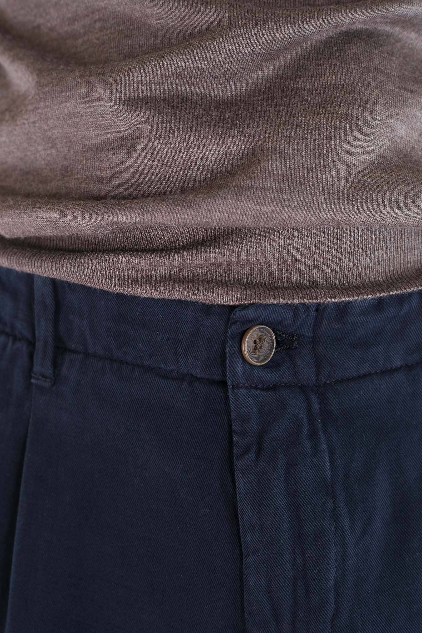 MYTHS Pantaloni Supersoft Cotone Cashmere Blu