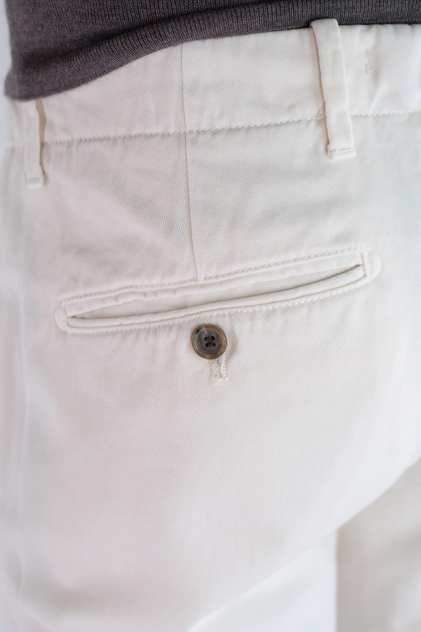 MYTHS Pantaloni Supersoft Cotone Cashmere Bianco Panna