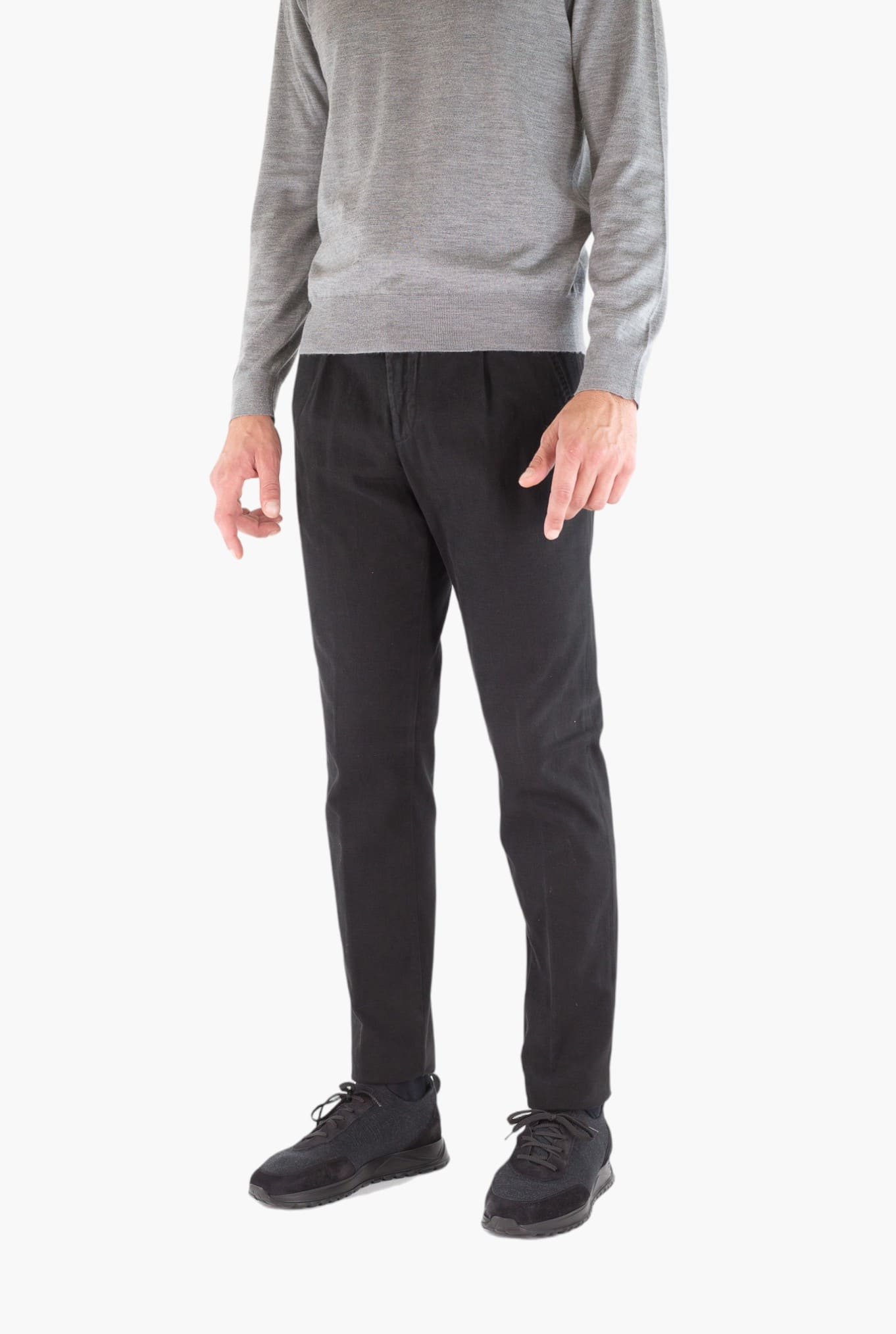 MYTHS Pantaloni Supersoft Cotone Cashmere Nero