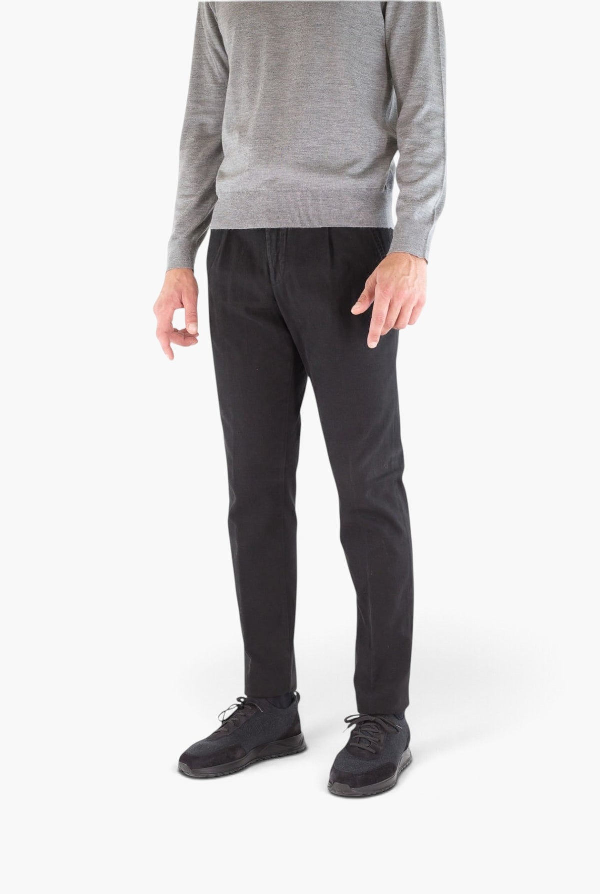 Pantaloni Supersoft Cotone Cashmere Nero MYTHS