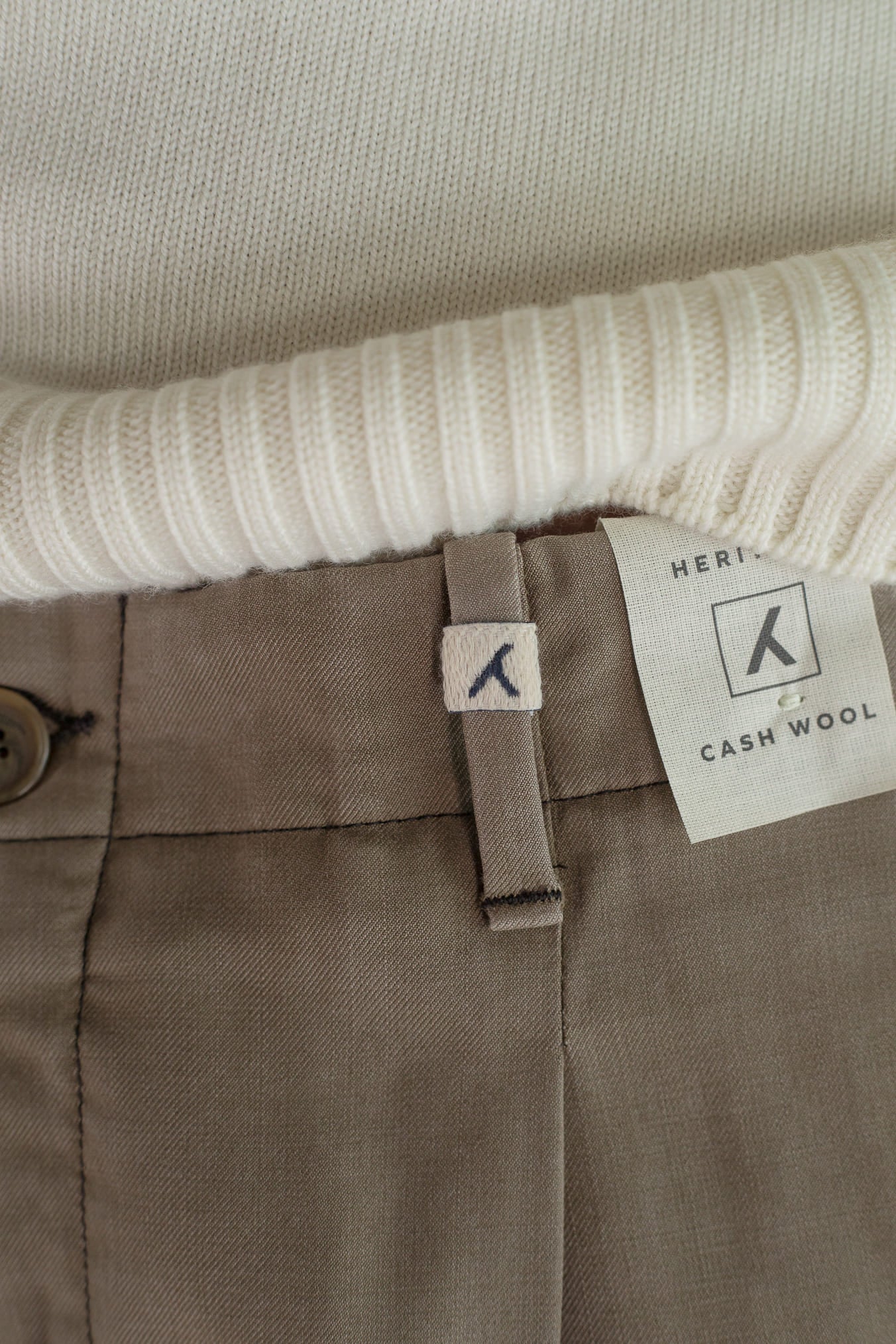 MYTHS Pantaloni Vintage Wool Cashmere Tortora