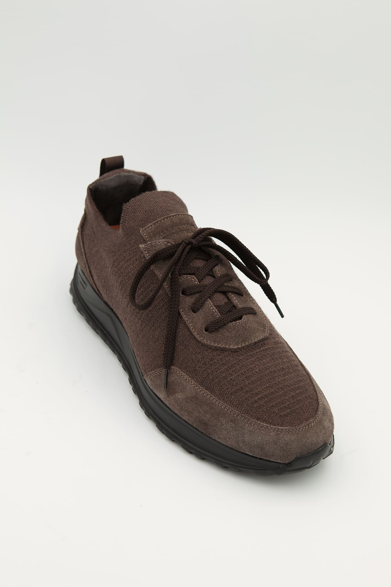 PELLETTIERI DI PARMA Sneaker Calzino Cashmere Lana Testa Moro