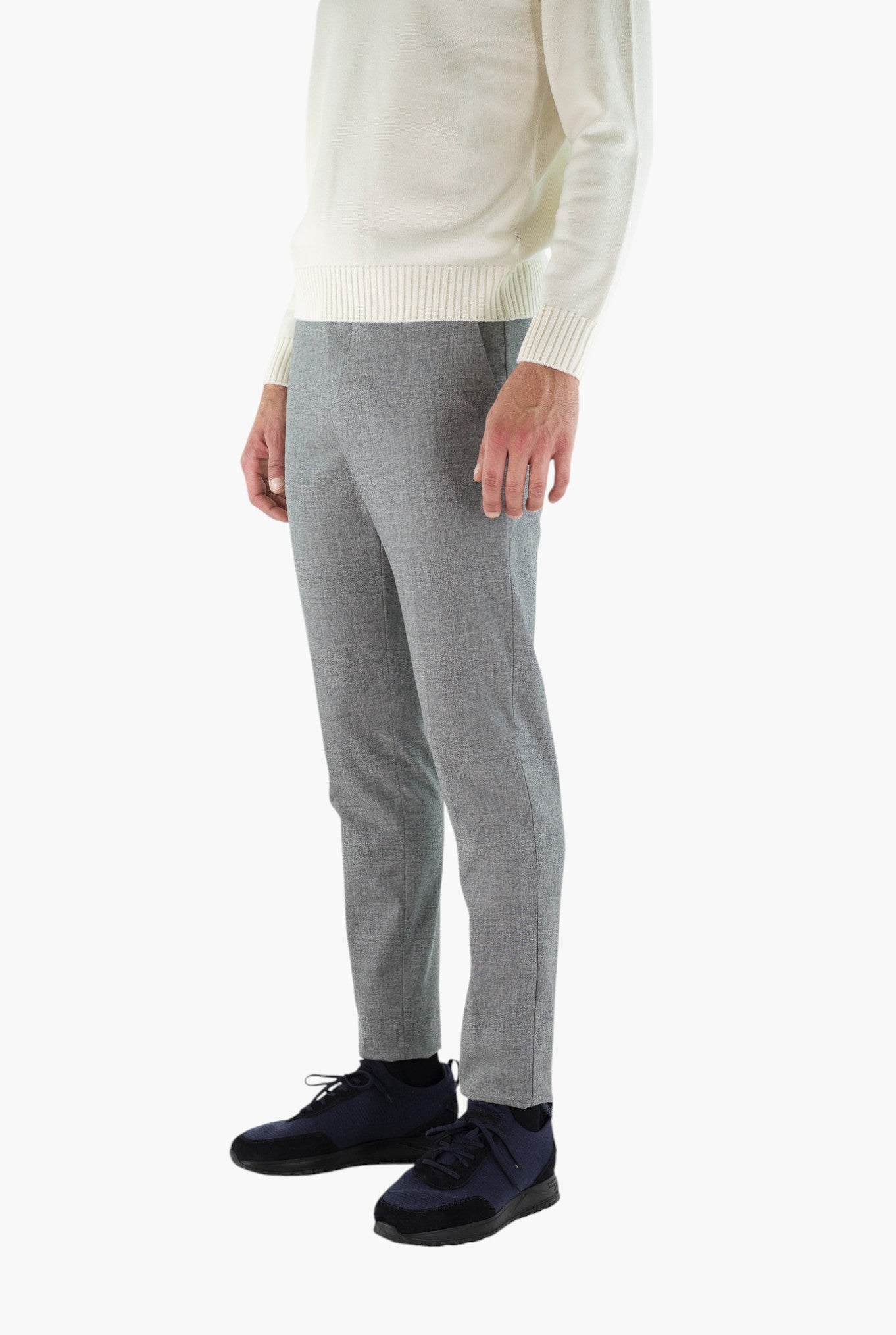 PESCAROLO Pantaloni mod. Evo Lana Cashmere Grigio Chiaro