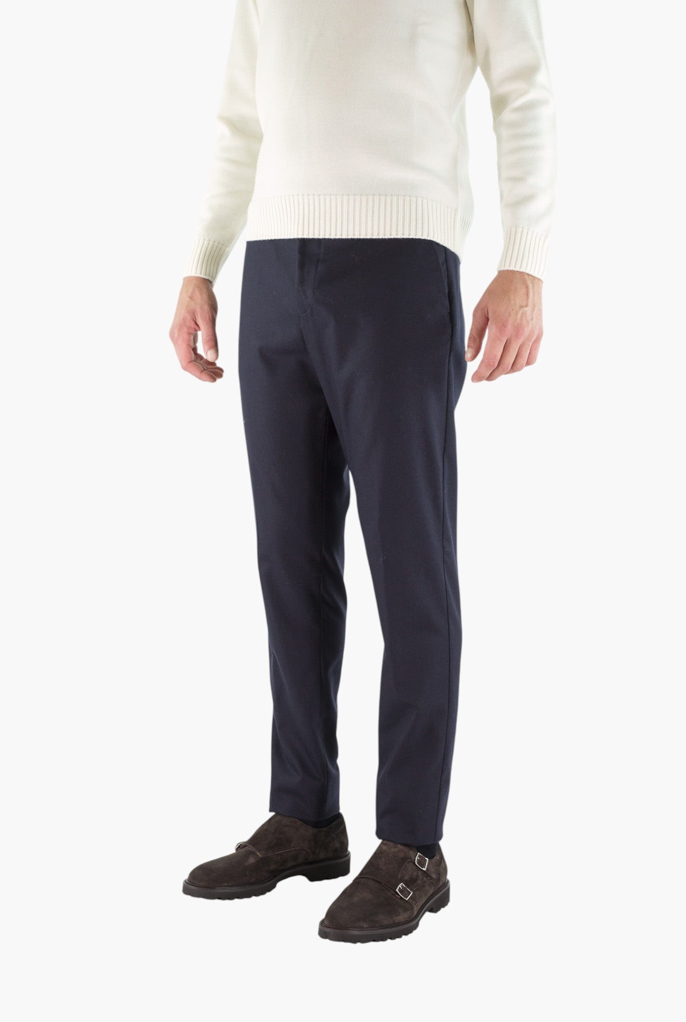 PESCAROLO Pantaloni mod. Evo Lana Cashmere Blu Scuro