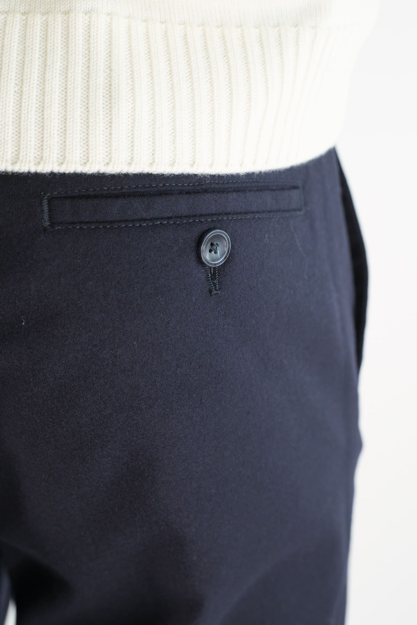 PESCAROLO Pantaloni mod. Evo Lana Cashmere Blu Scuro