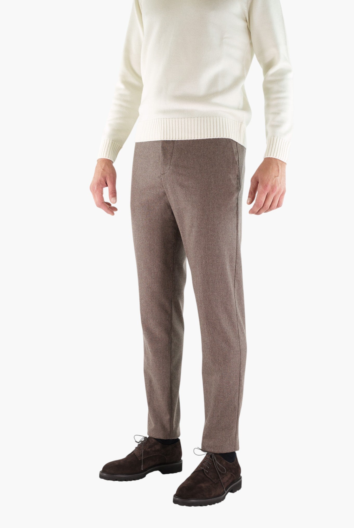 PESCAROLO Pantaloni mod. Evo Lana Cashmere Marrone