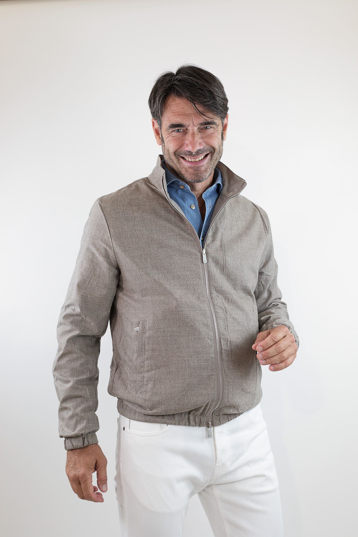 PESCAROLO Giubbino Forzad Reversibile Beige