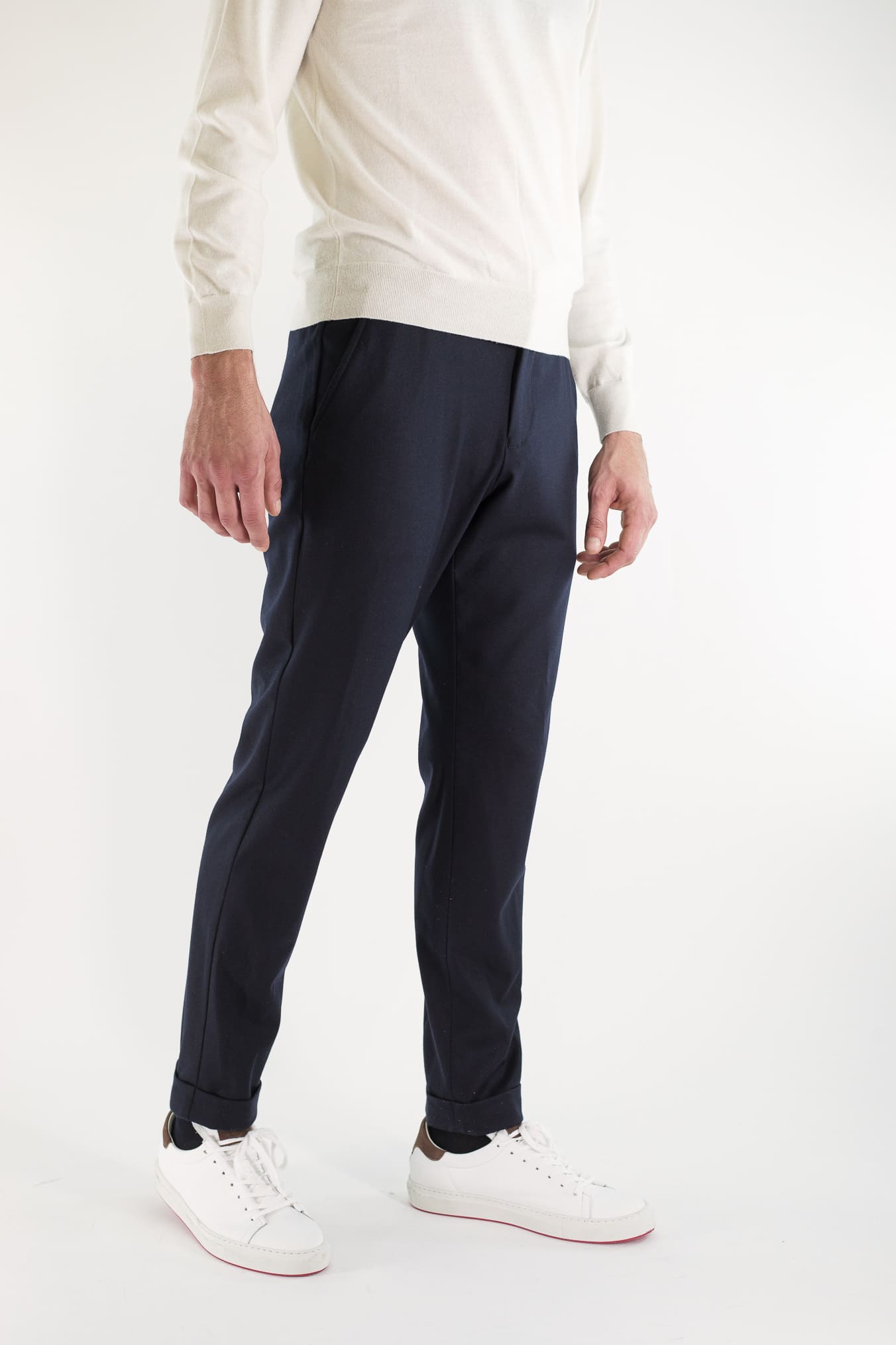 PESCAROLO Pantaloni Cashmere Coulisse Removibile Blu