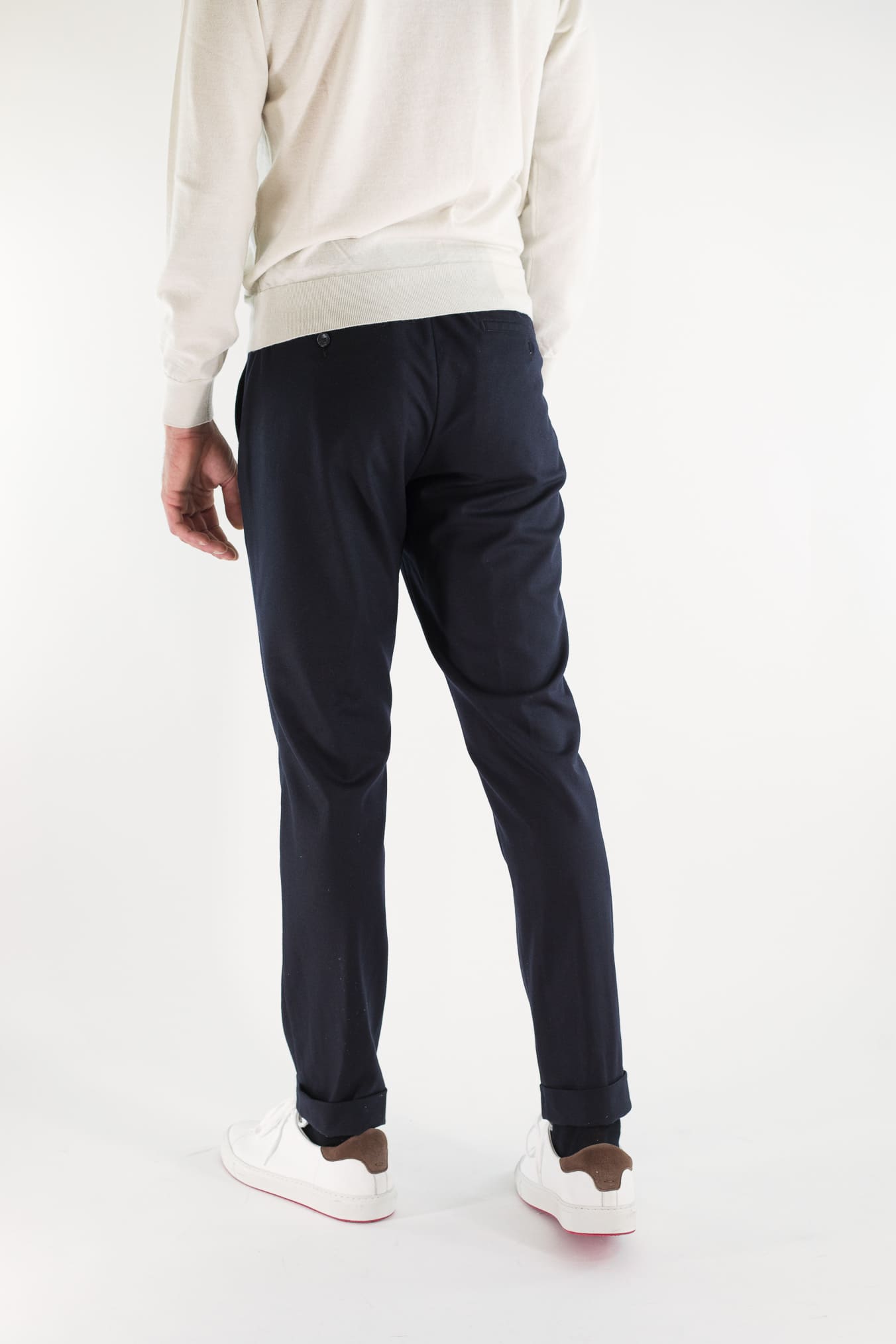 PESCAROLO Pantaloni Cashmere Coulisse Removibile Blu