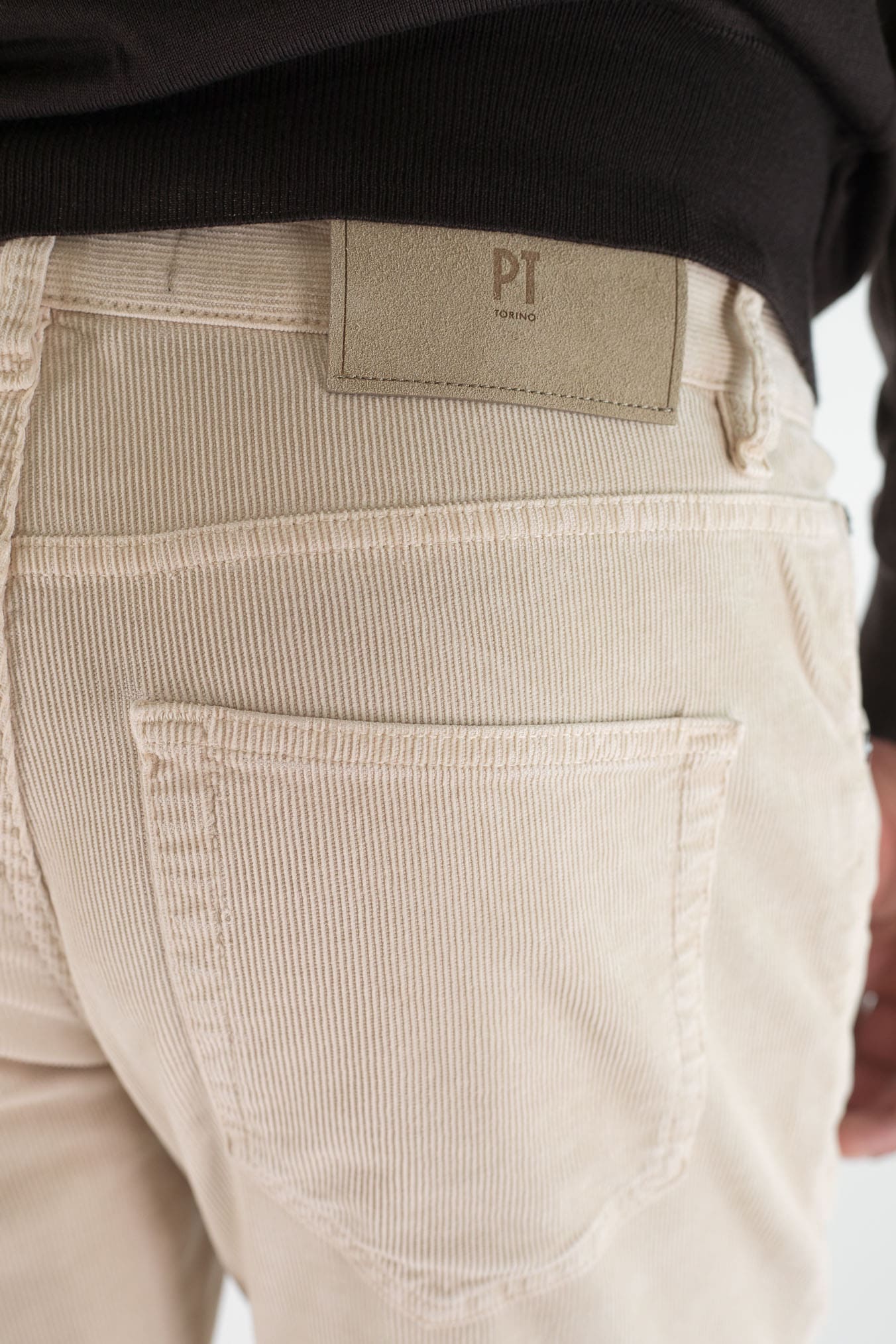 PT Pantaloni Velluto "Reggae" 5 Tasche Burro