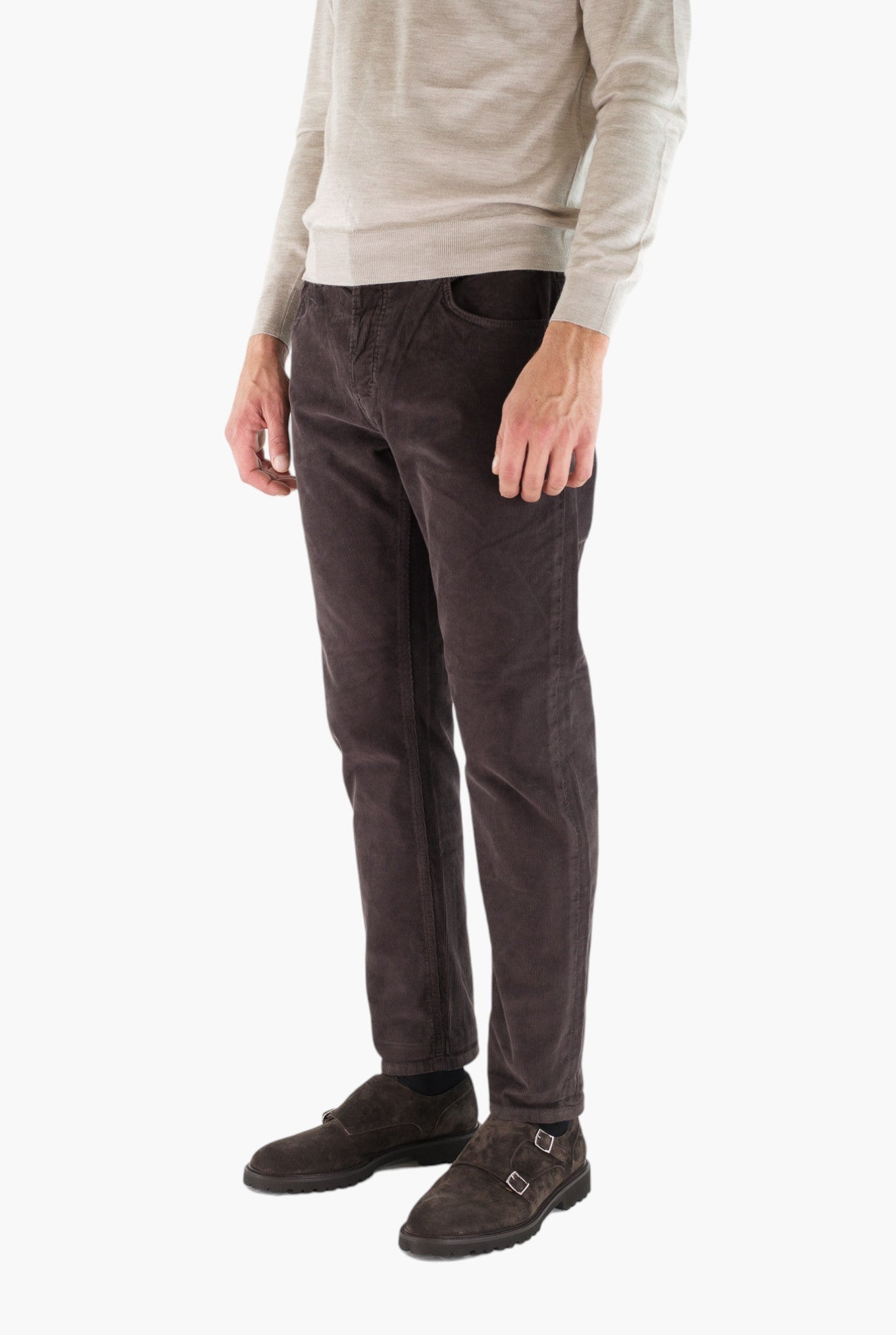 PT Pantaloni Velluto "Reggae" 5 Tasche Testa Moro